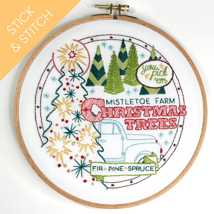 Mistletoe Farm Stick & Stitch Water-Soluble Pattern - Stitched Stories