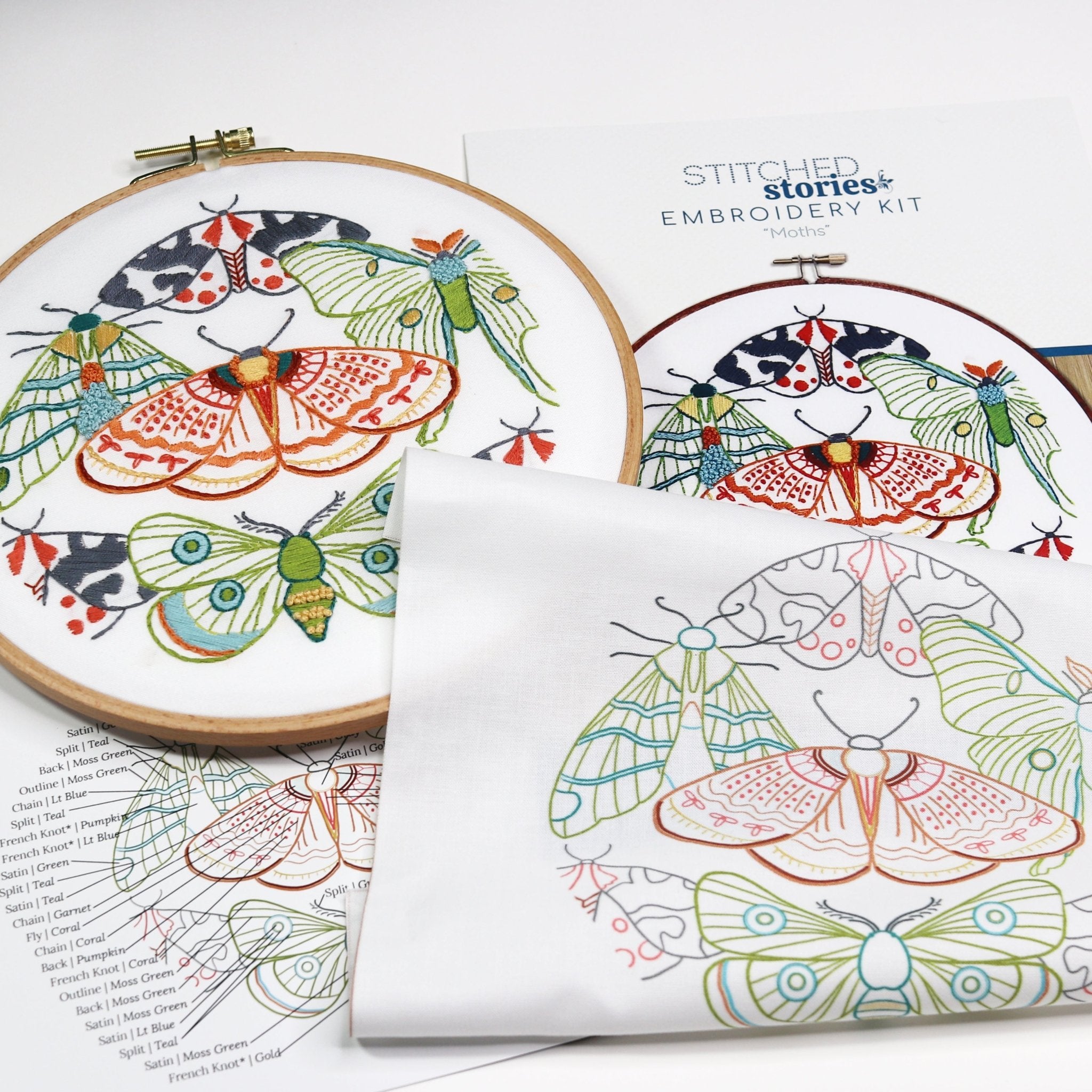 Embroidery Patterns - Pre Printed Fabric, Cotton, Stitched Stories