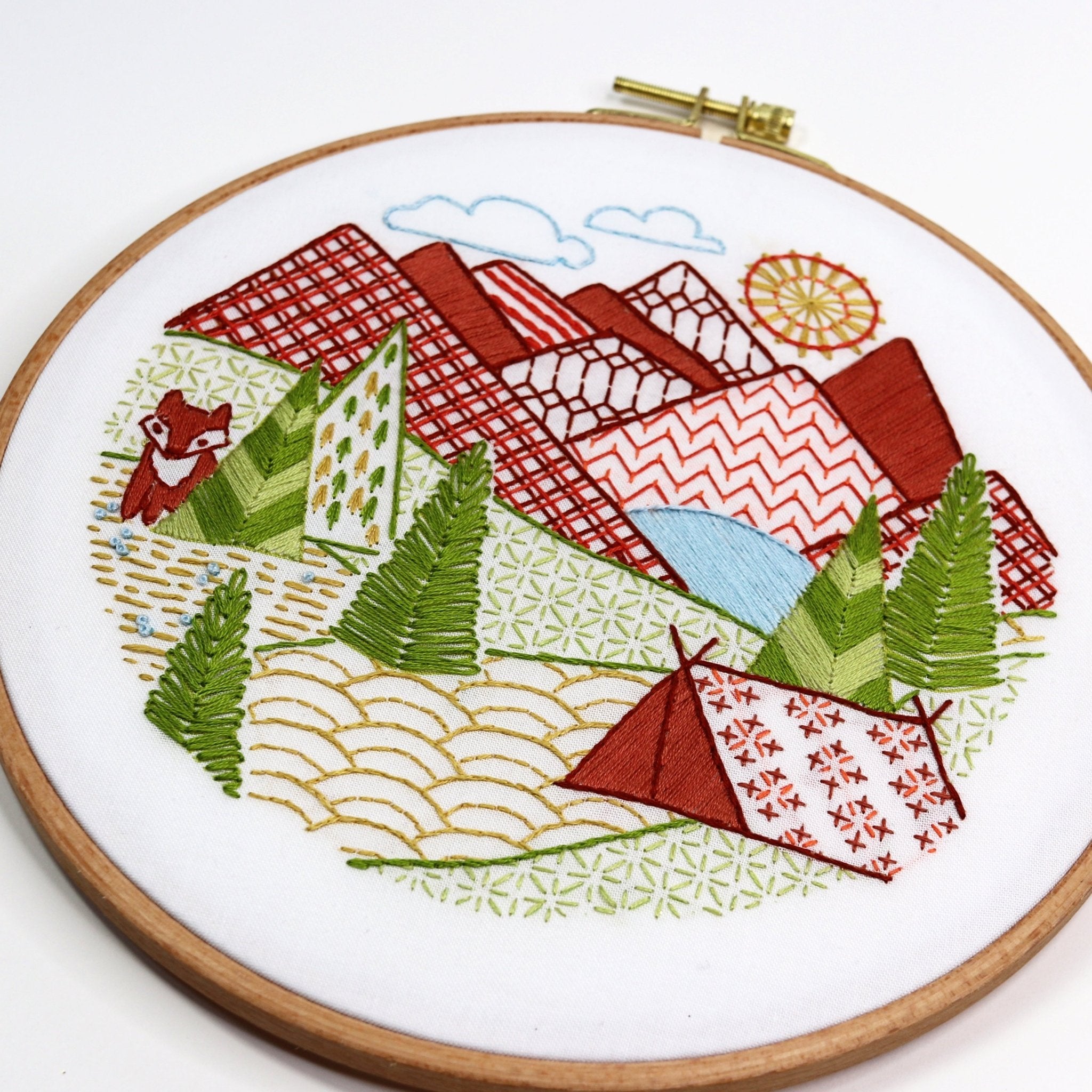Mountain Time Embroidery Kit - Stitched Stories