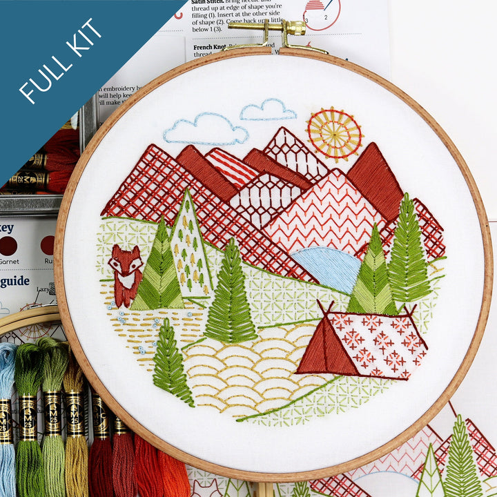 Mountain Time Embroidery Kit - Stitched Stories