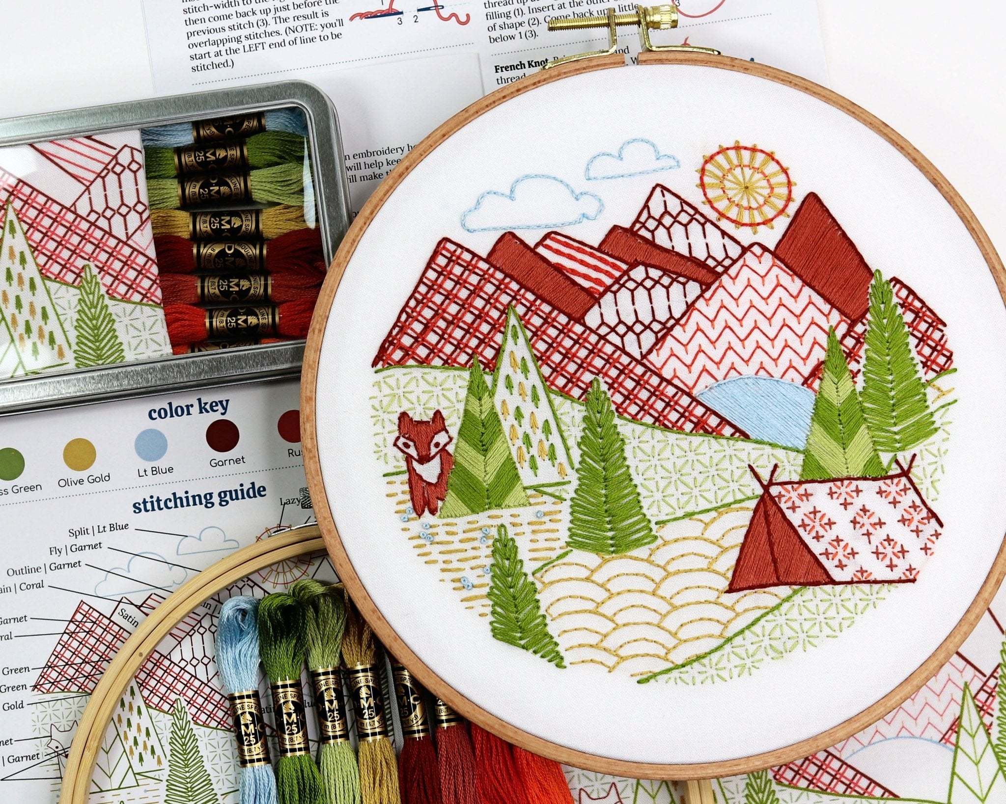 Mountain Time Embroidery Kit - Stitched Stories