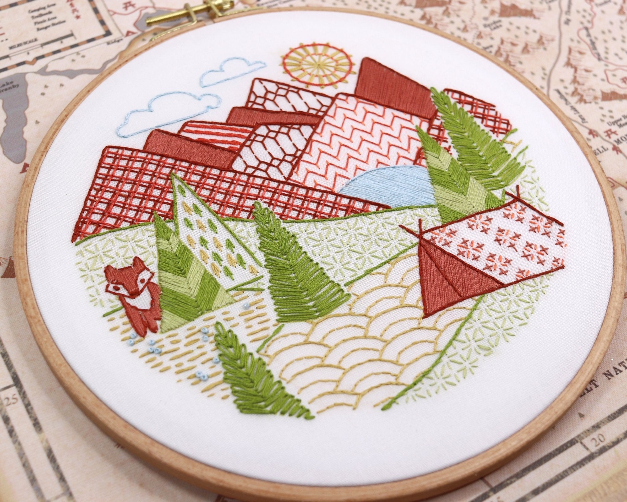 Mountain Time Embroidery Kit - Stitched Stories