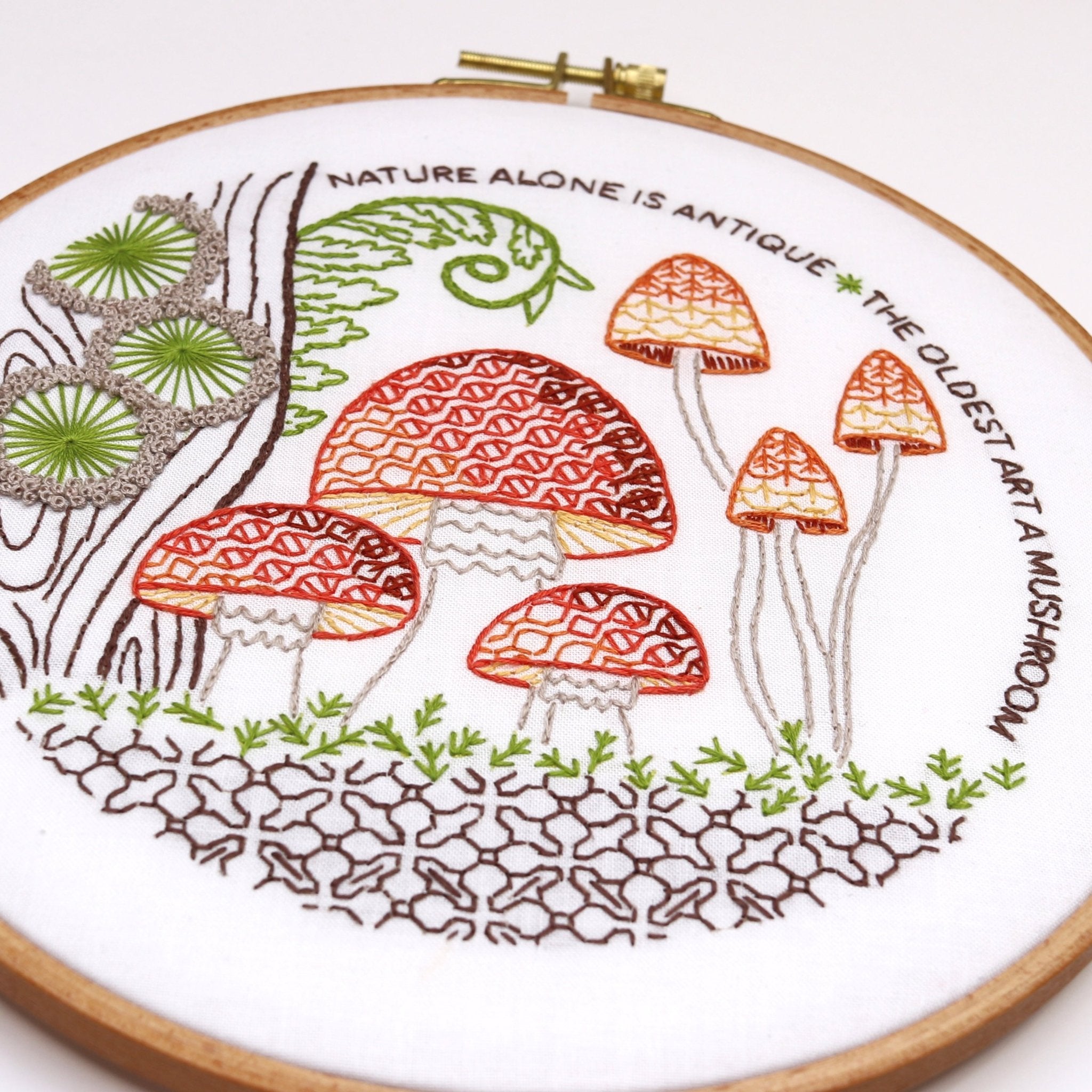 Mushrooms Embroidery Kit - Stitched Stories
