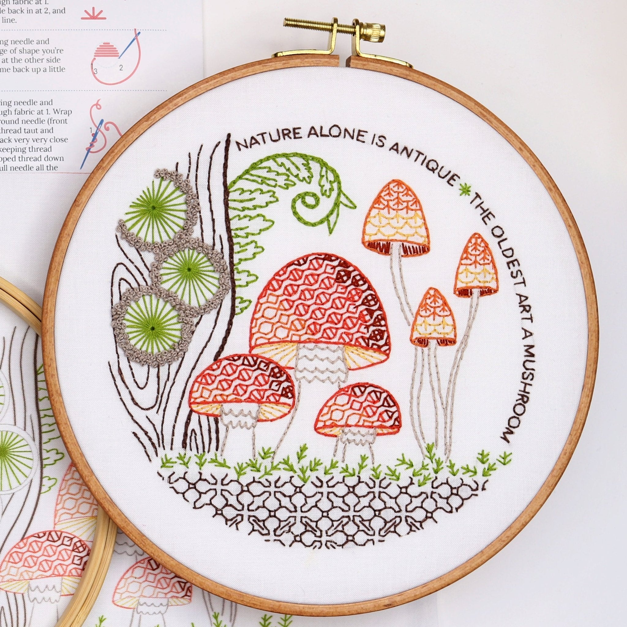 Mushrooms Printed Fabric Pattern - Stitched Stories