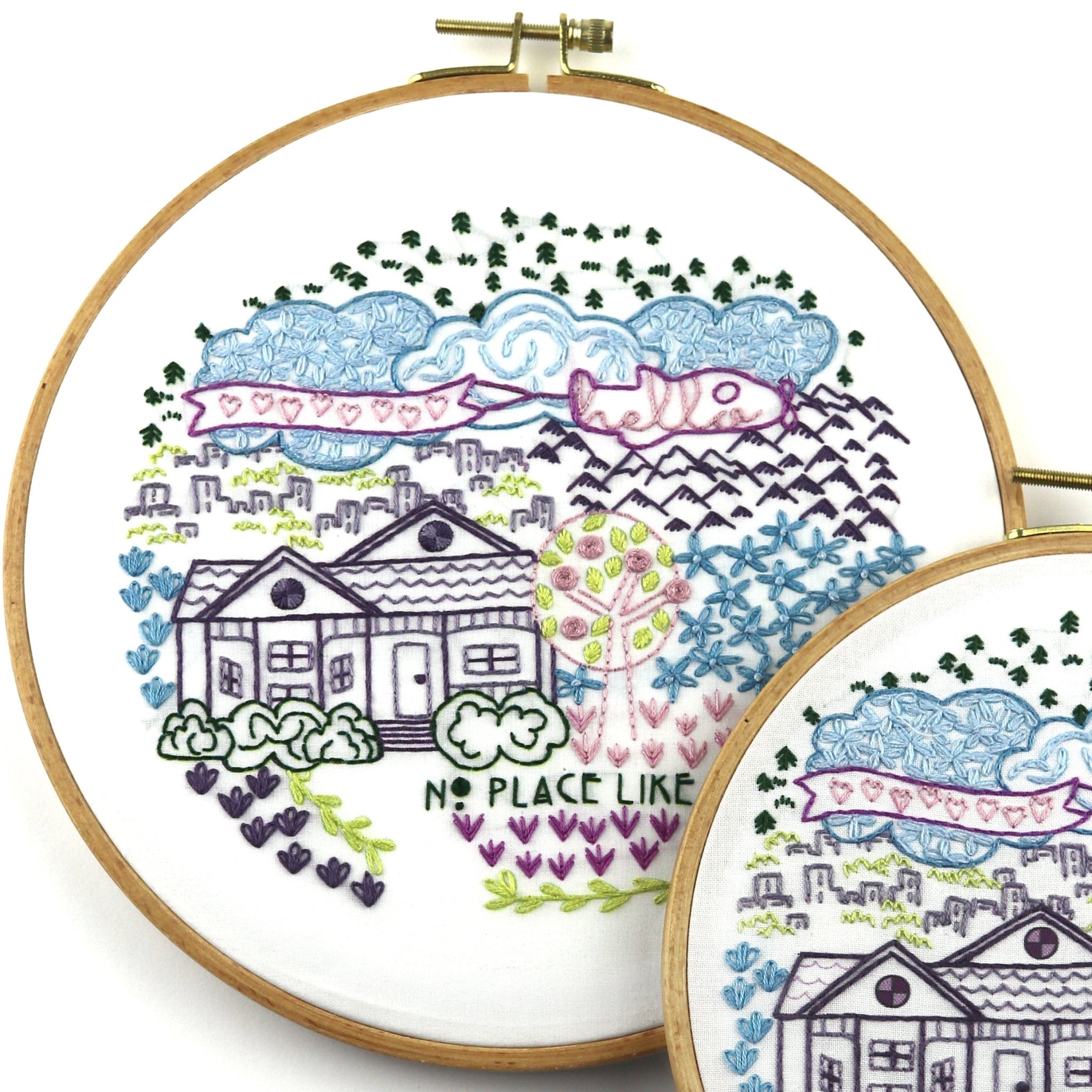 No Place Like Home Embroidery Kit - Stitched Stories