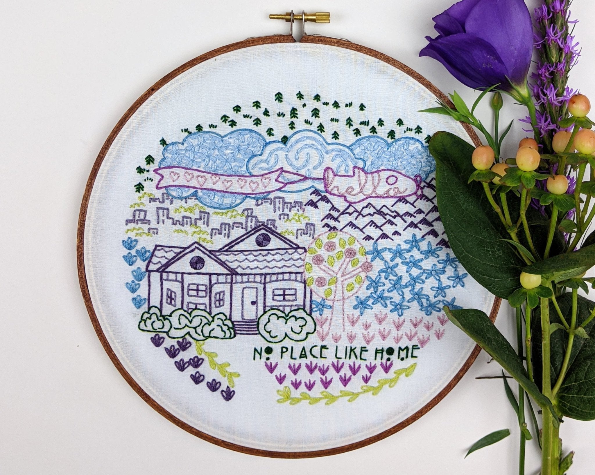 No Place Like Home Embroidery Kit - Stitched Stories