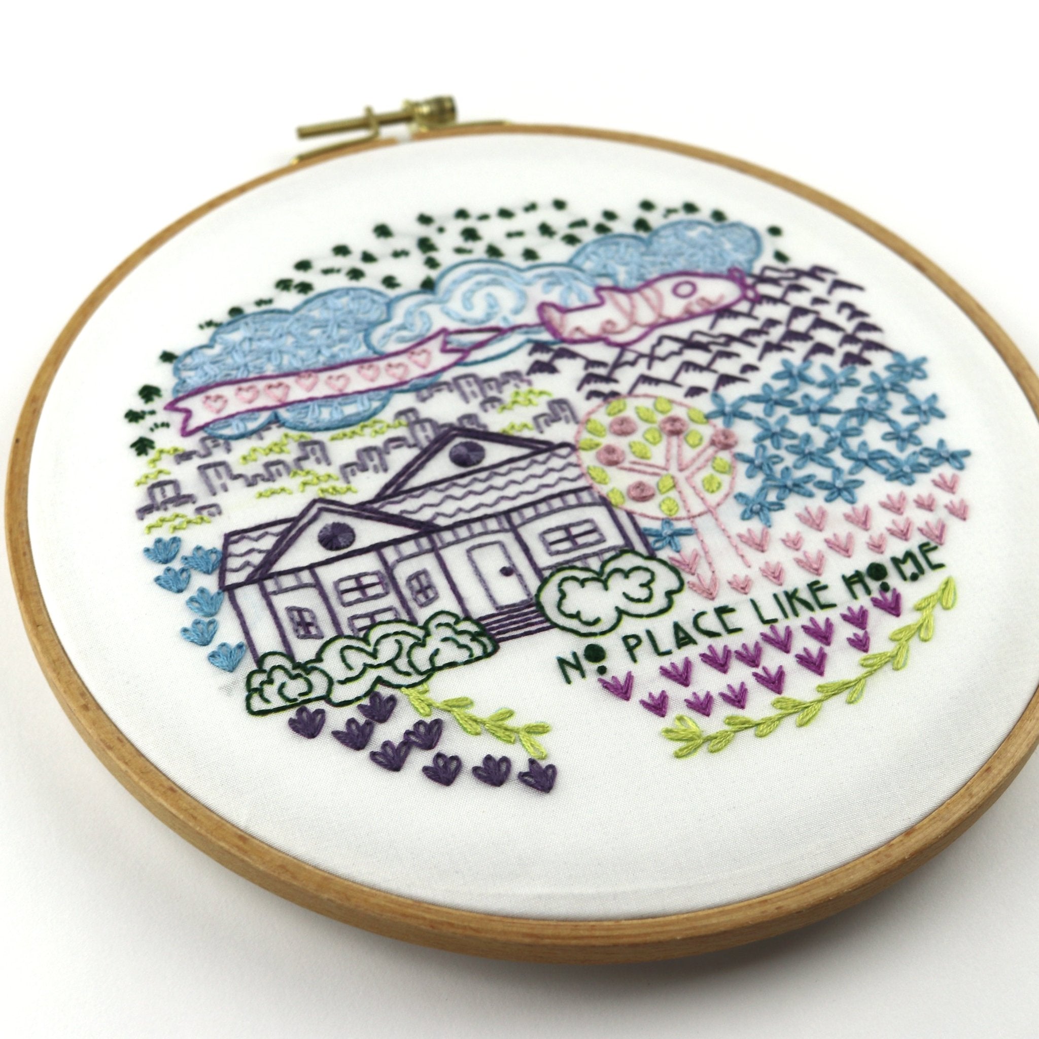 No Place Like Home Embroidery Kit - Stitched Stories