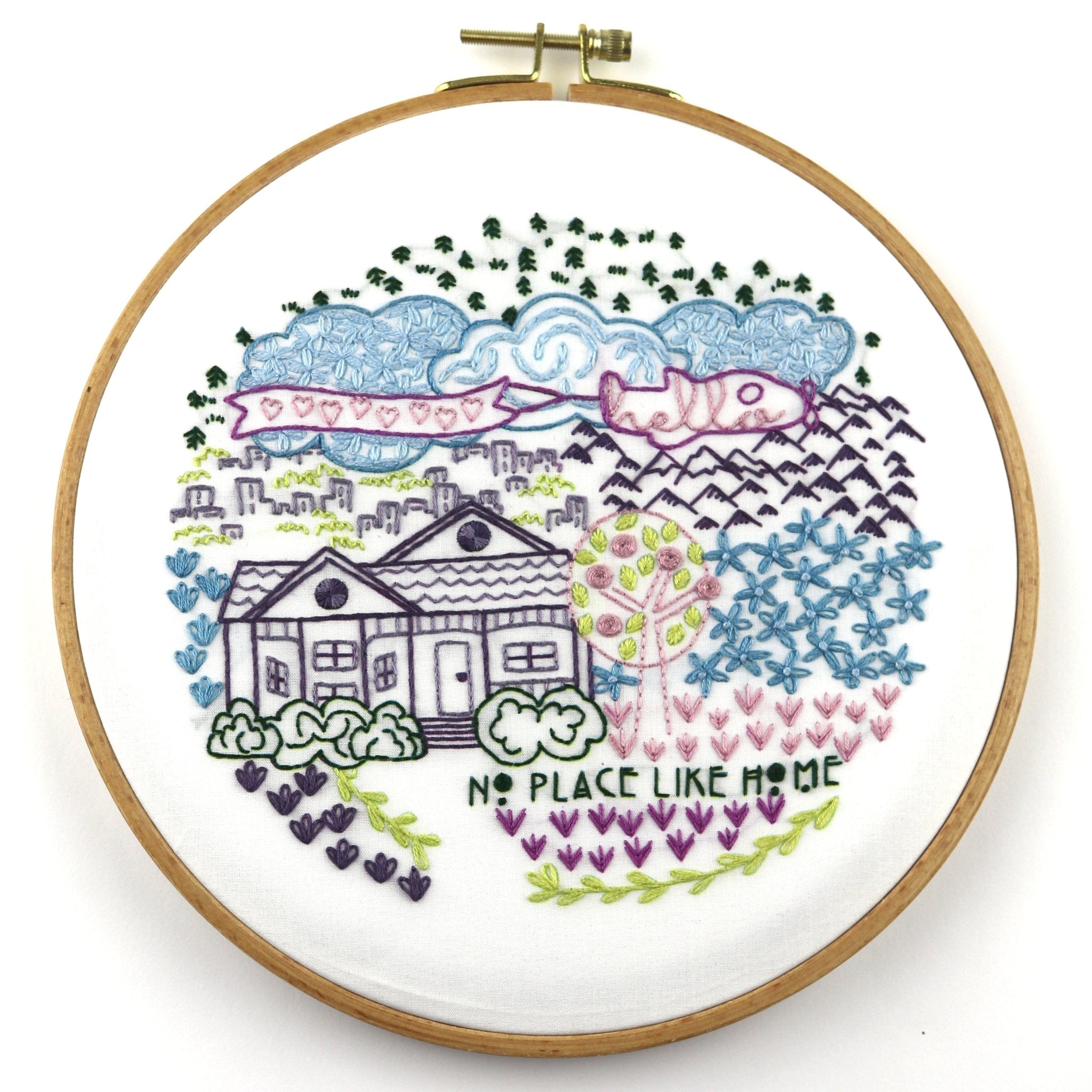 No Place Like Home Embroidery Kit - Stitched Stories