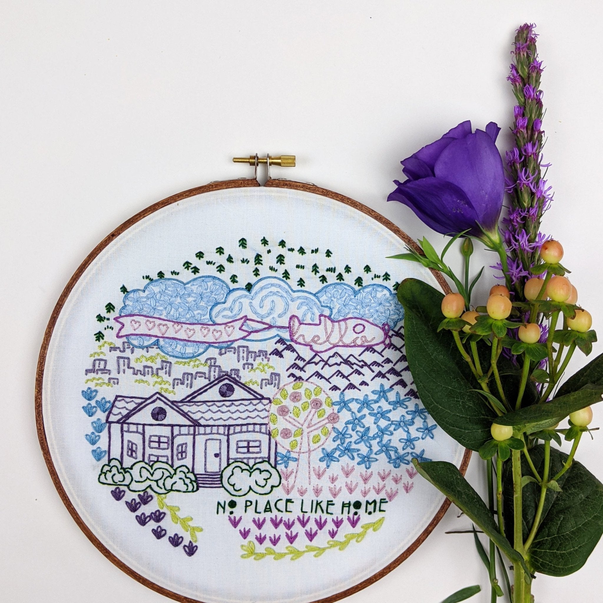 No Place Like Home Printed Fabric Pattern - Stitched Stories