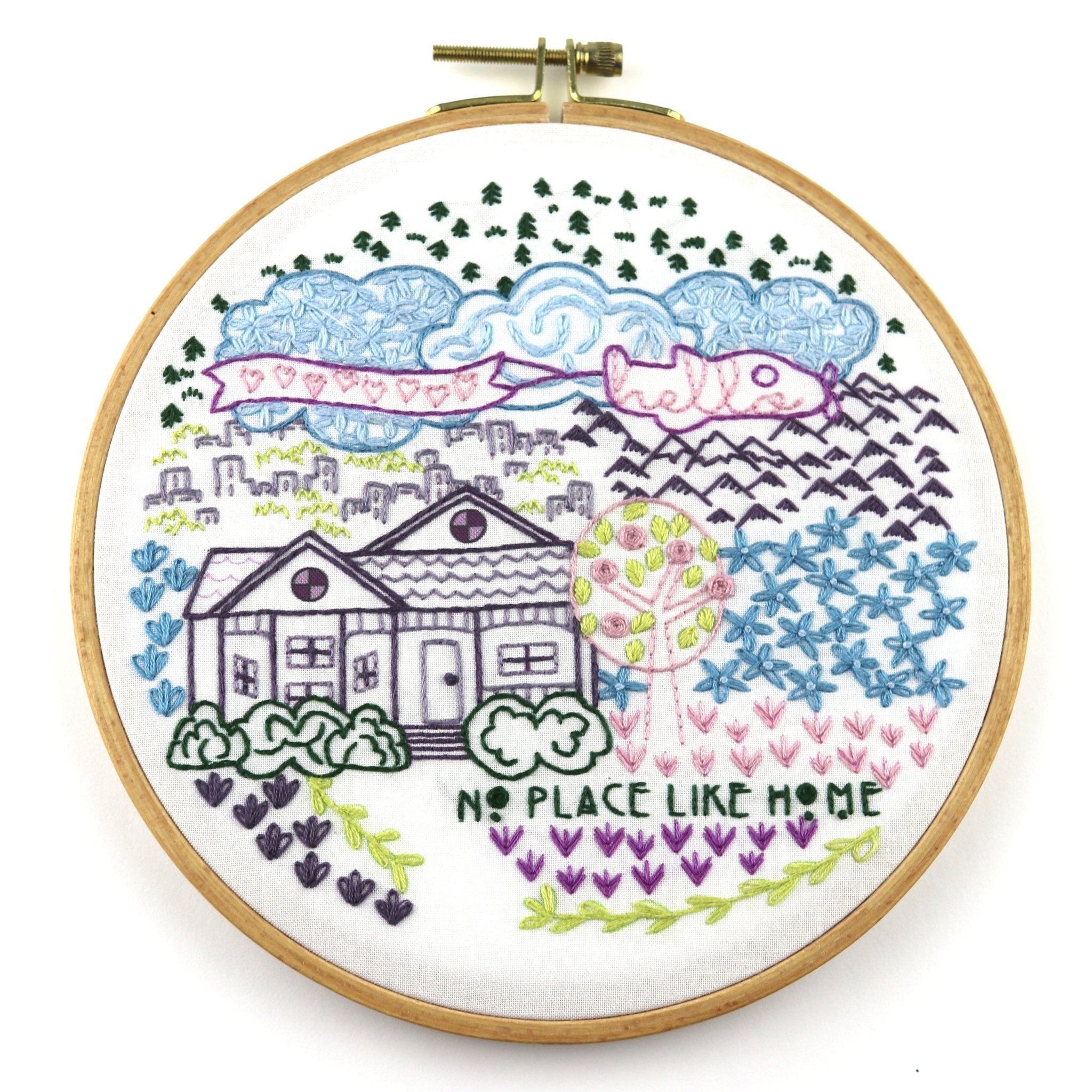 No Place Like Home Printed Fabric Pattern - Stitched Stories