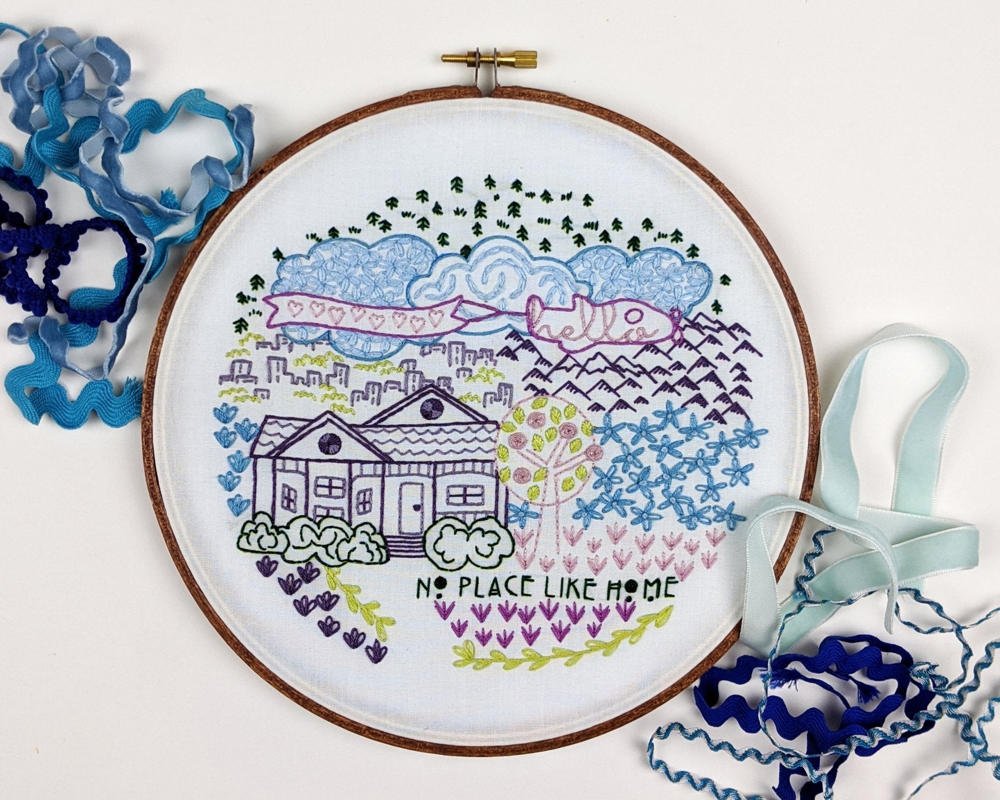 No Place Like Home Printed Fabric Pattern - Stitched Stories