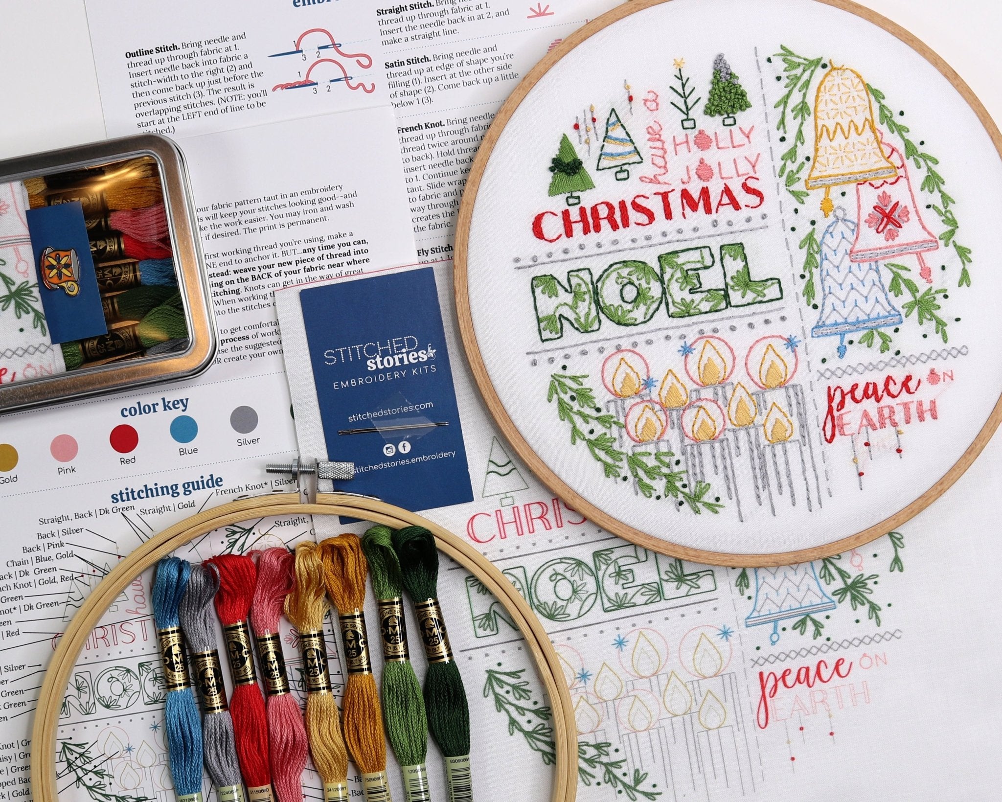 Noel Embroidery Kit - Stitched Stories
