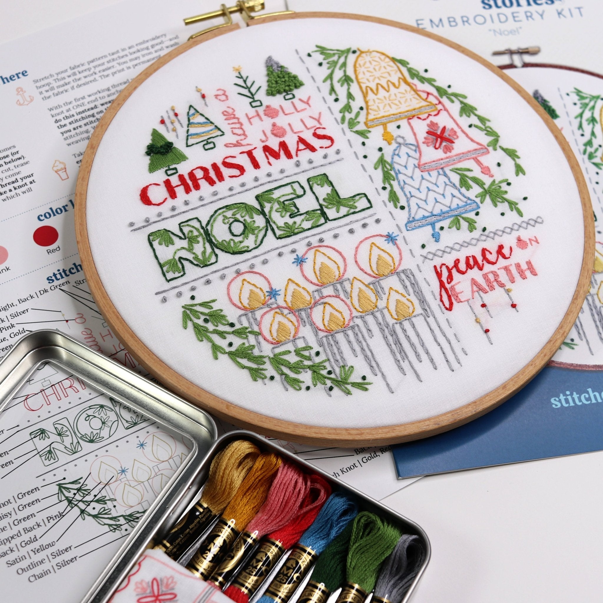 Noel Embroidery Kit - Stitched Stories
