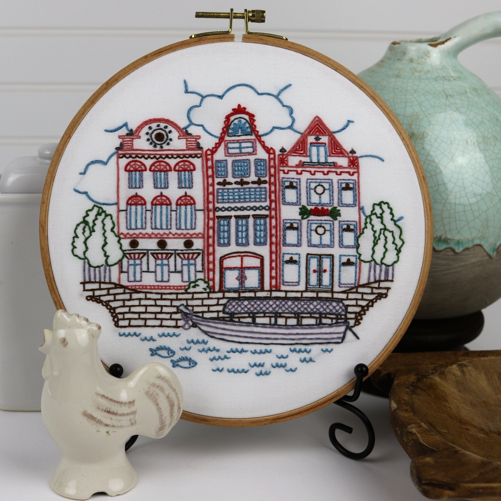 On The Canal Embroidery Kit - Stitched Stories