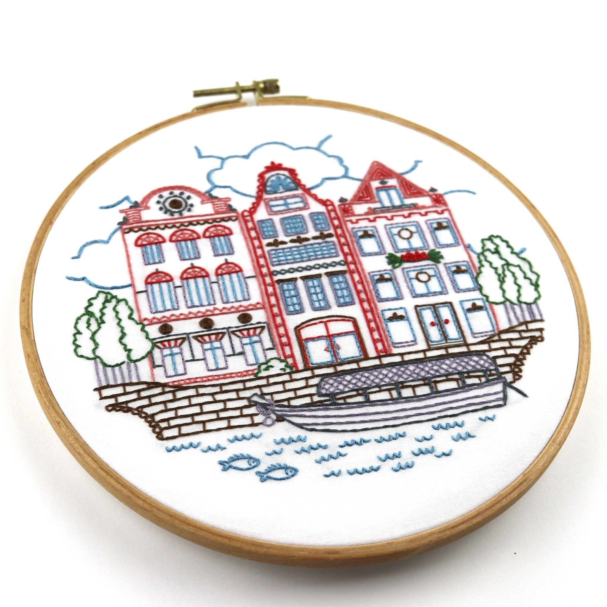 On the Canal Printed Fabric Pattern - Stitched Stories