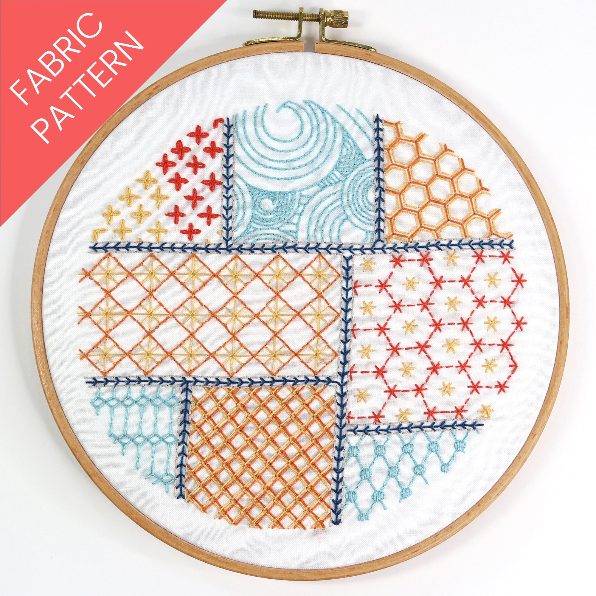 Embroidery Patterns - Pre Printed Fabric, Cotton, Stitched Stories