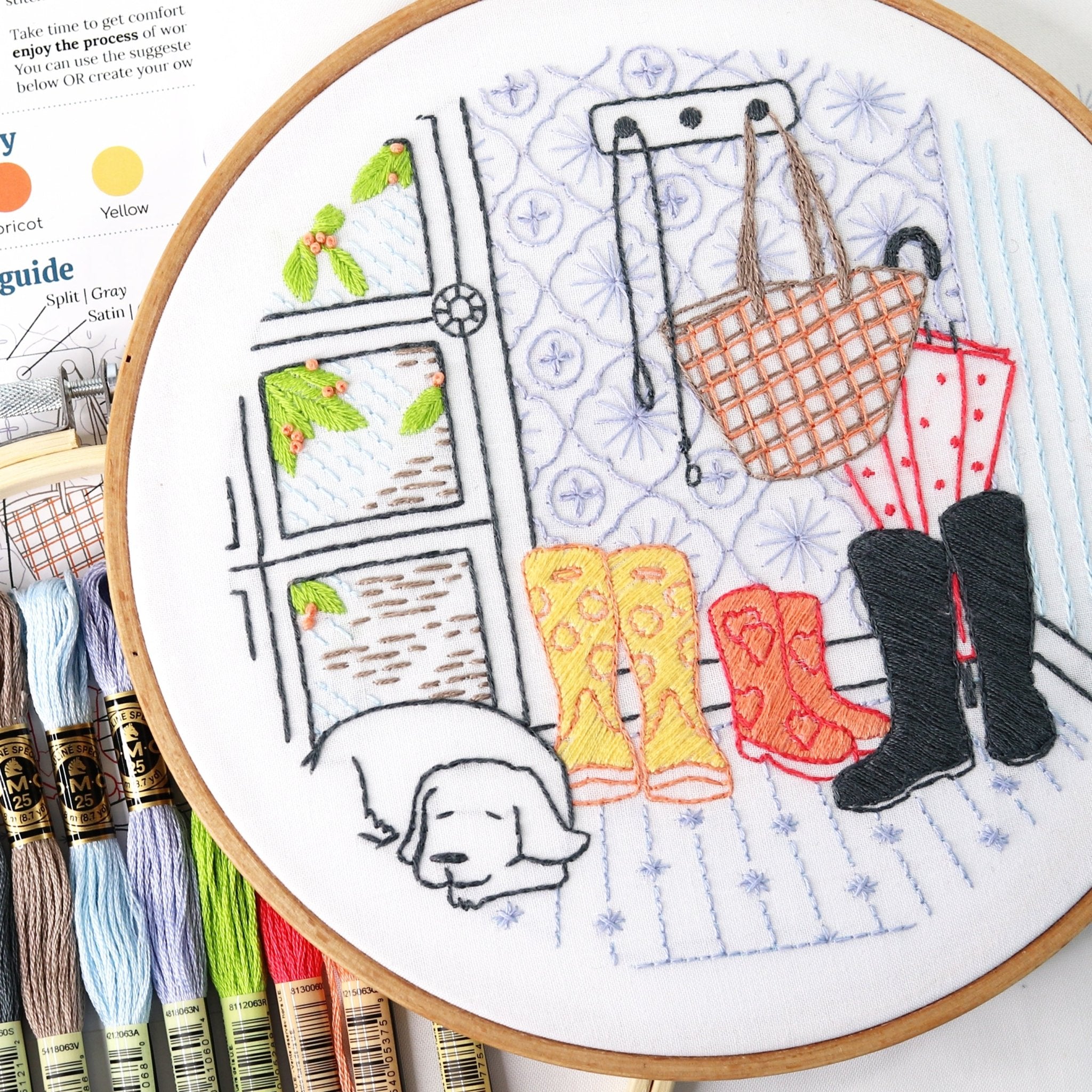 Rainy Day Embroidery Kit - Stitched Stories