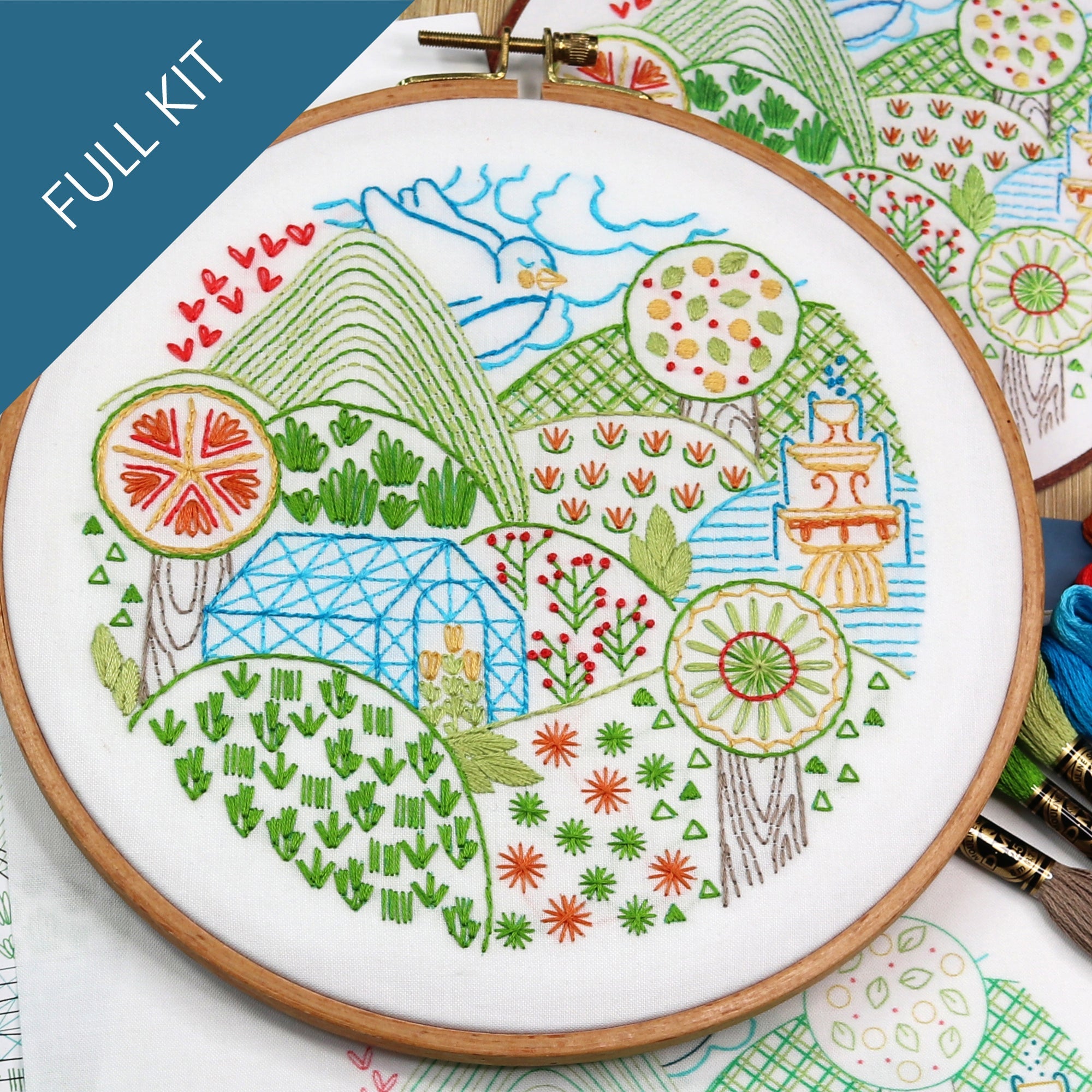 Rolling Hills Embroidery Kit - Stitched Stories