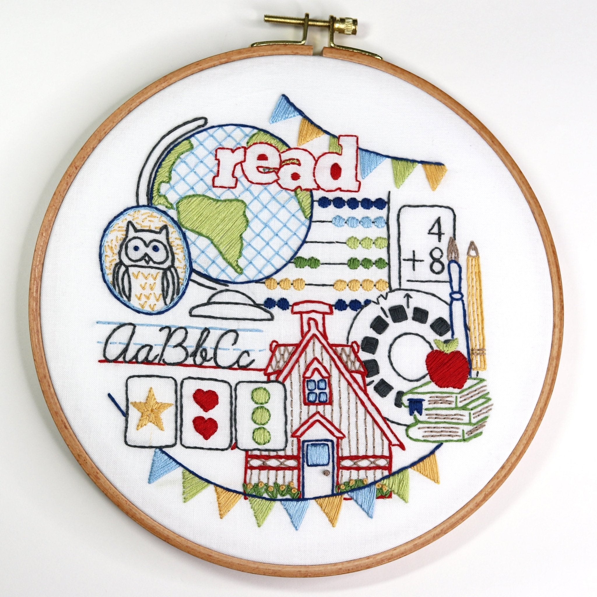 School Days Embroidery Kit - Stitched Stories