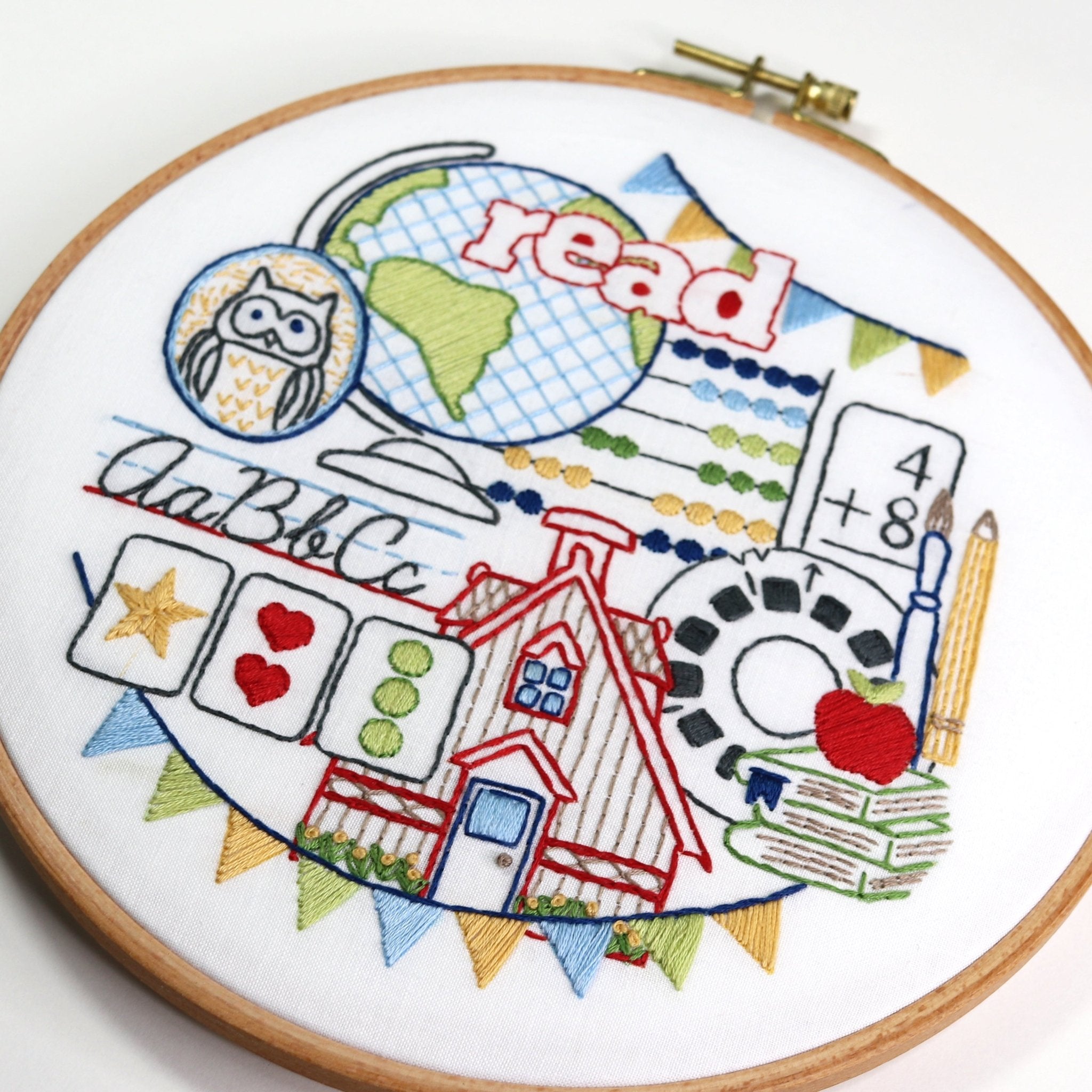School Days Embroidery Kit - Stitched Stories