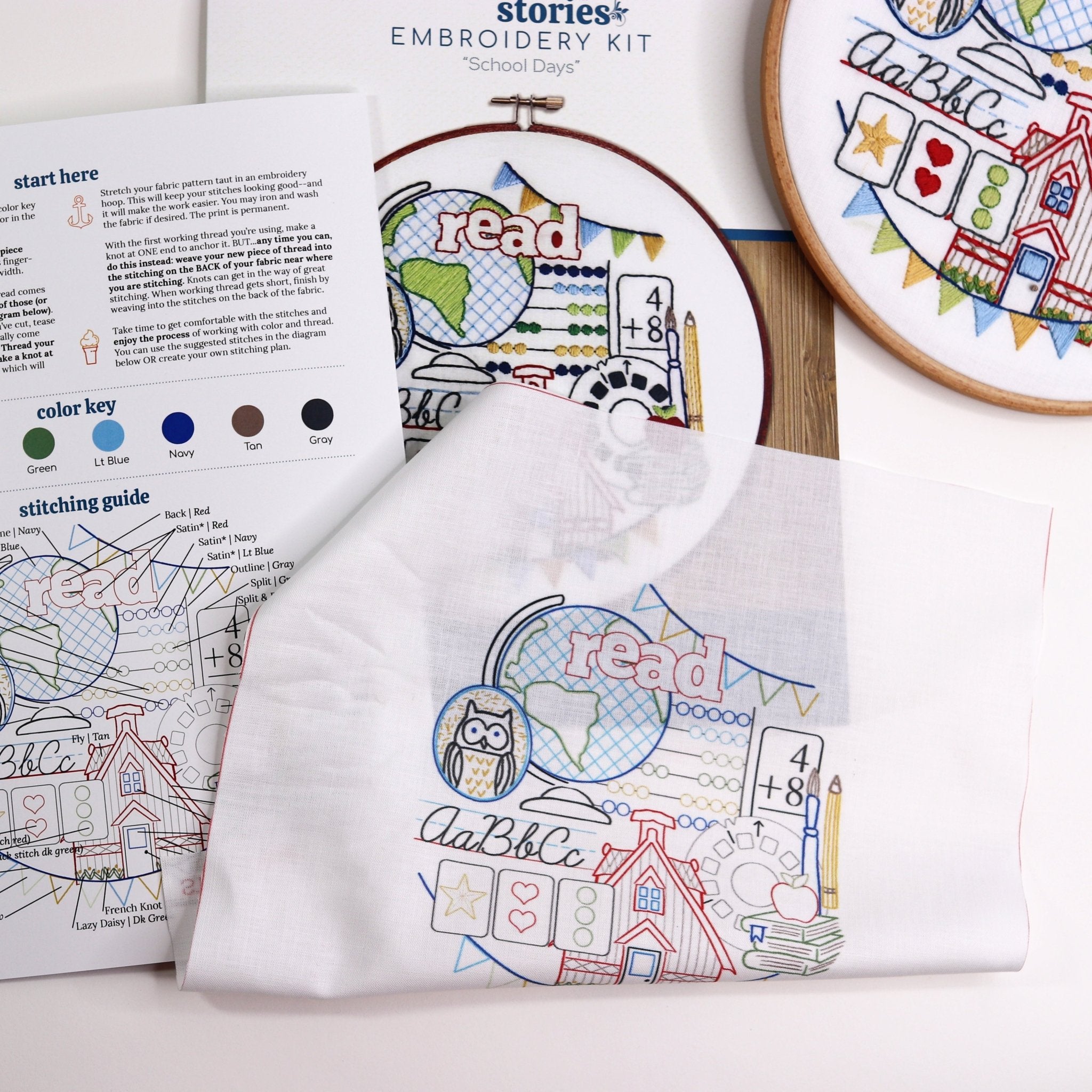 School Days Printed Fabric Pattern - Stitched Stories