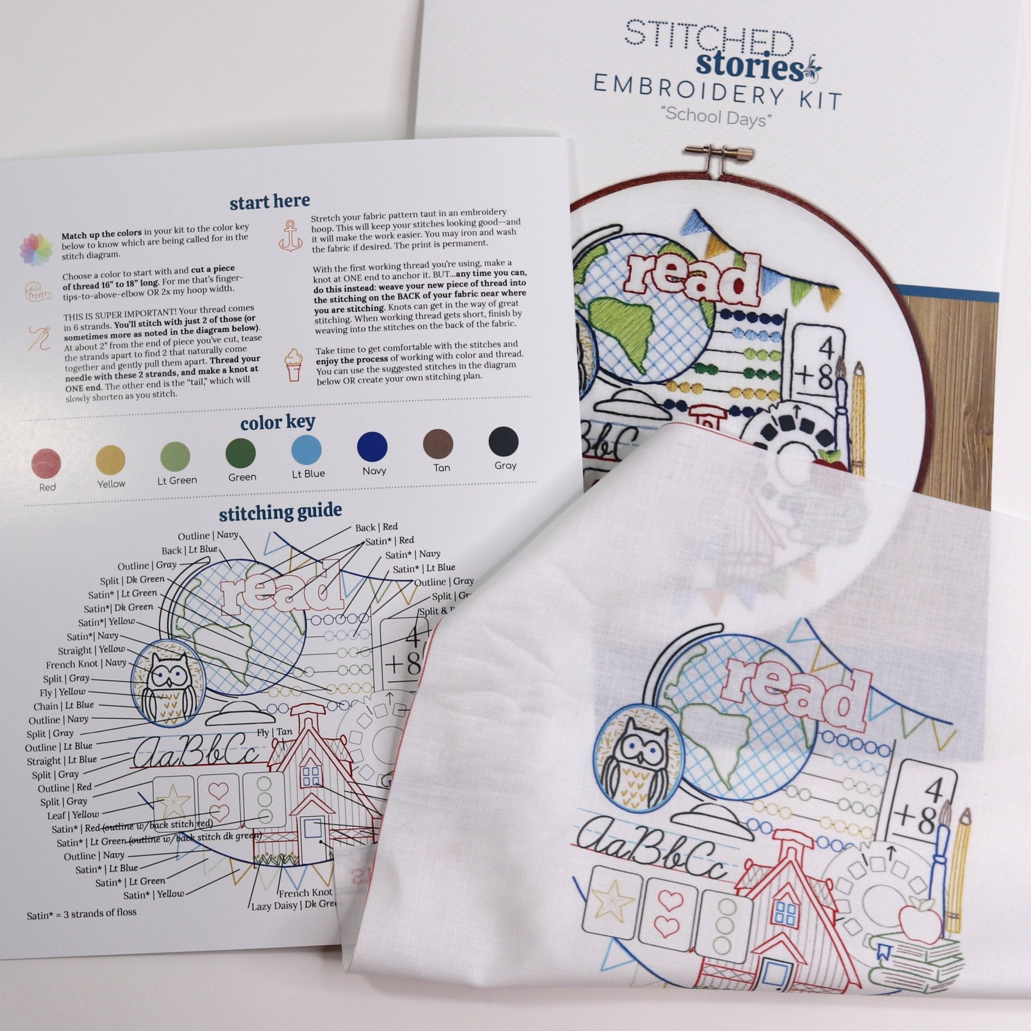 School Days Printed Fabric Pattern - Stitched Stories