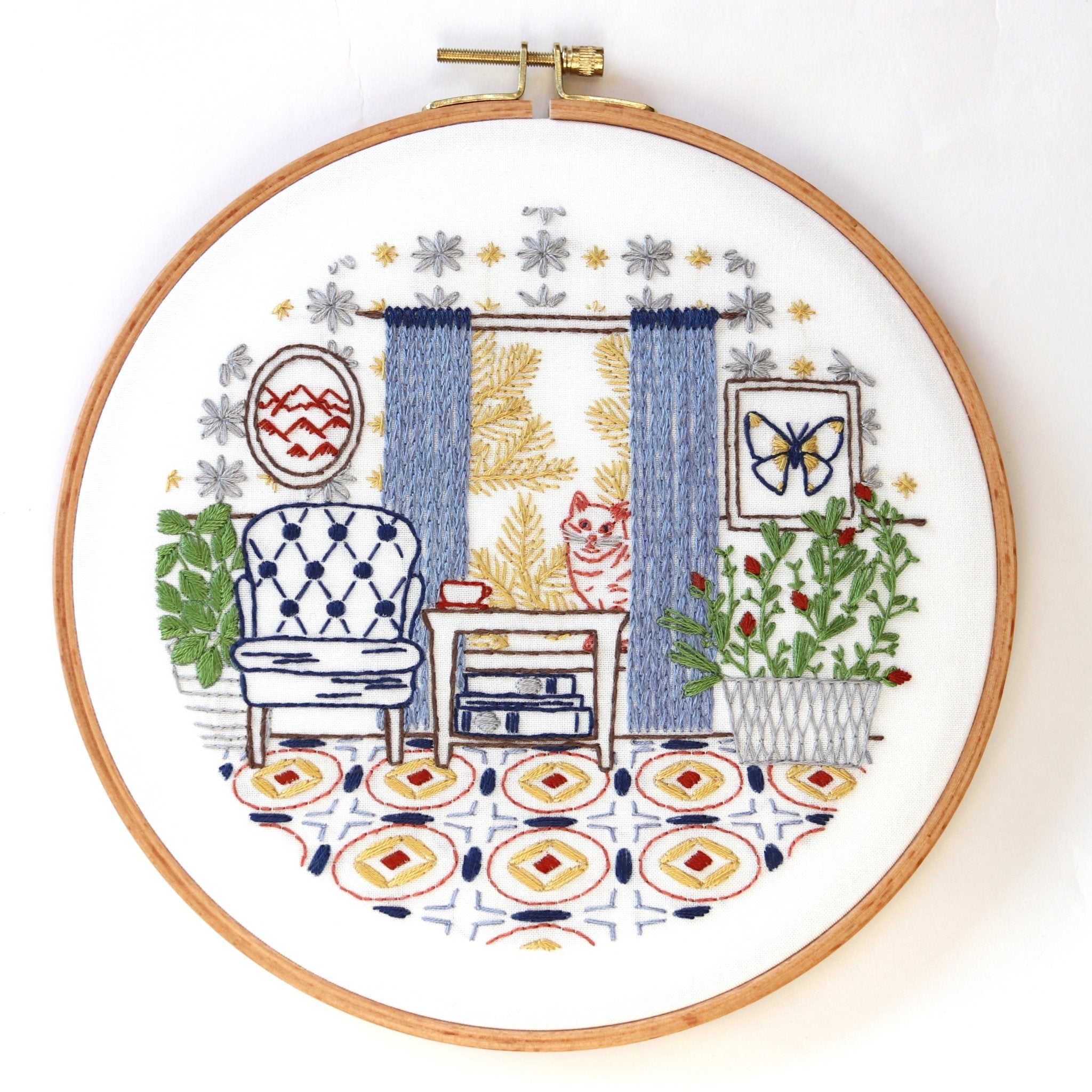 Sit A While Printed Fabric Pattern - Stitched Stories