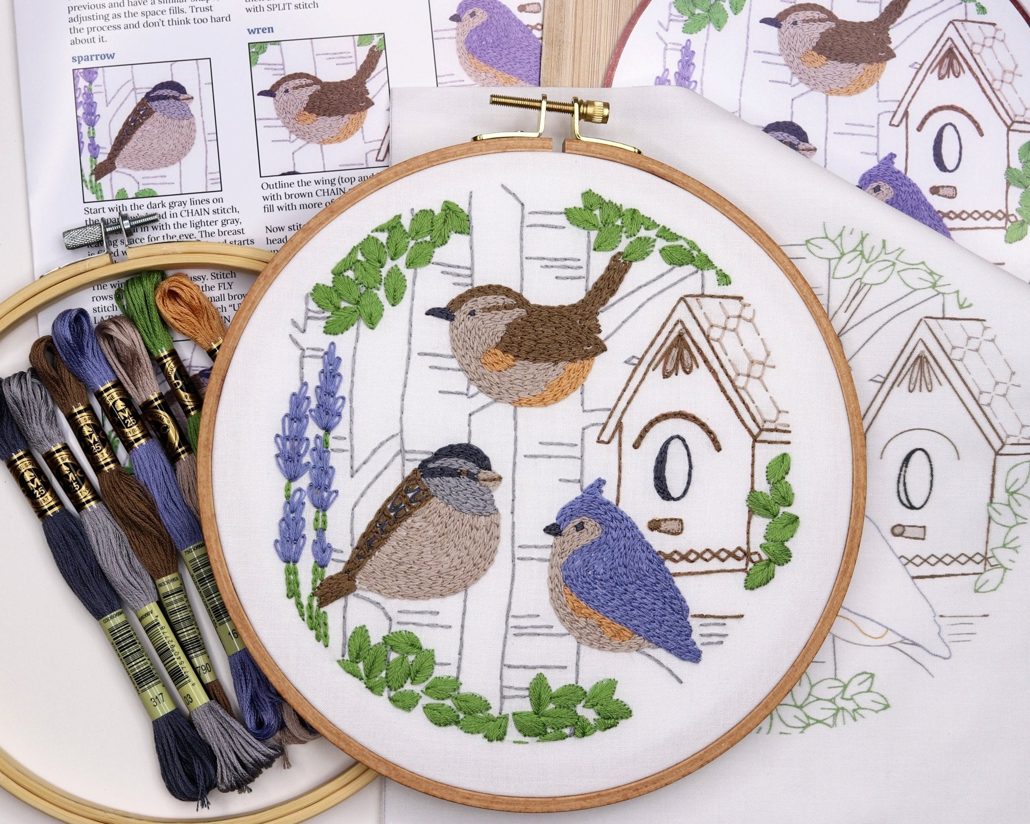 Small Birds Embroidery Kit - Stitched Stories