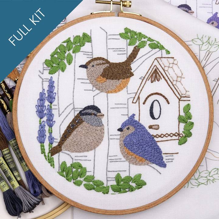Small Birds Embroidery Kit - Stitched Stories