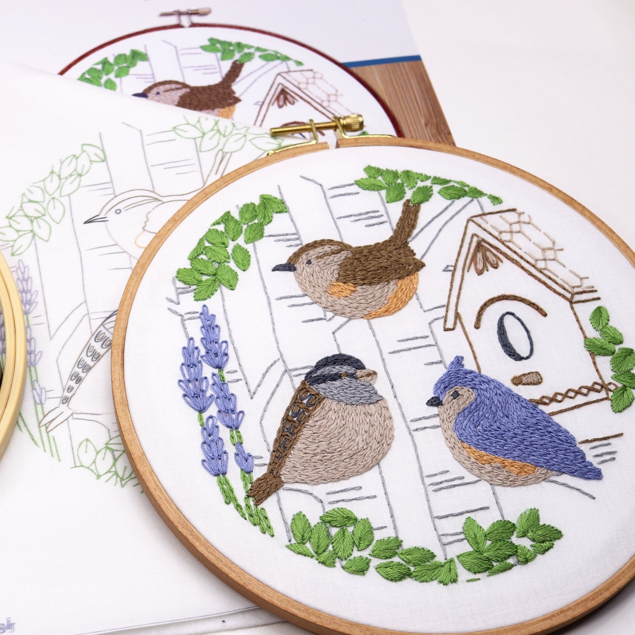 Small Birds Printed Fabric Pattern - Stitched Stories