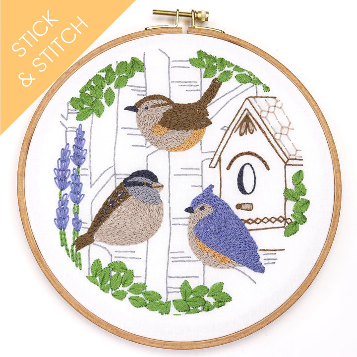 Small Birds Stick & Stitch Water-Soluble Pattern - Stitched Stories