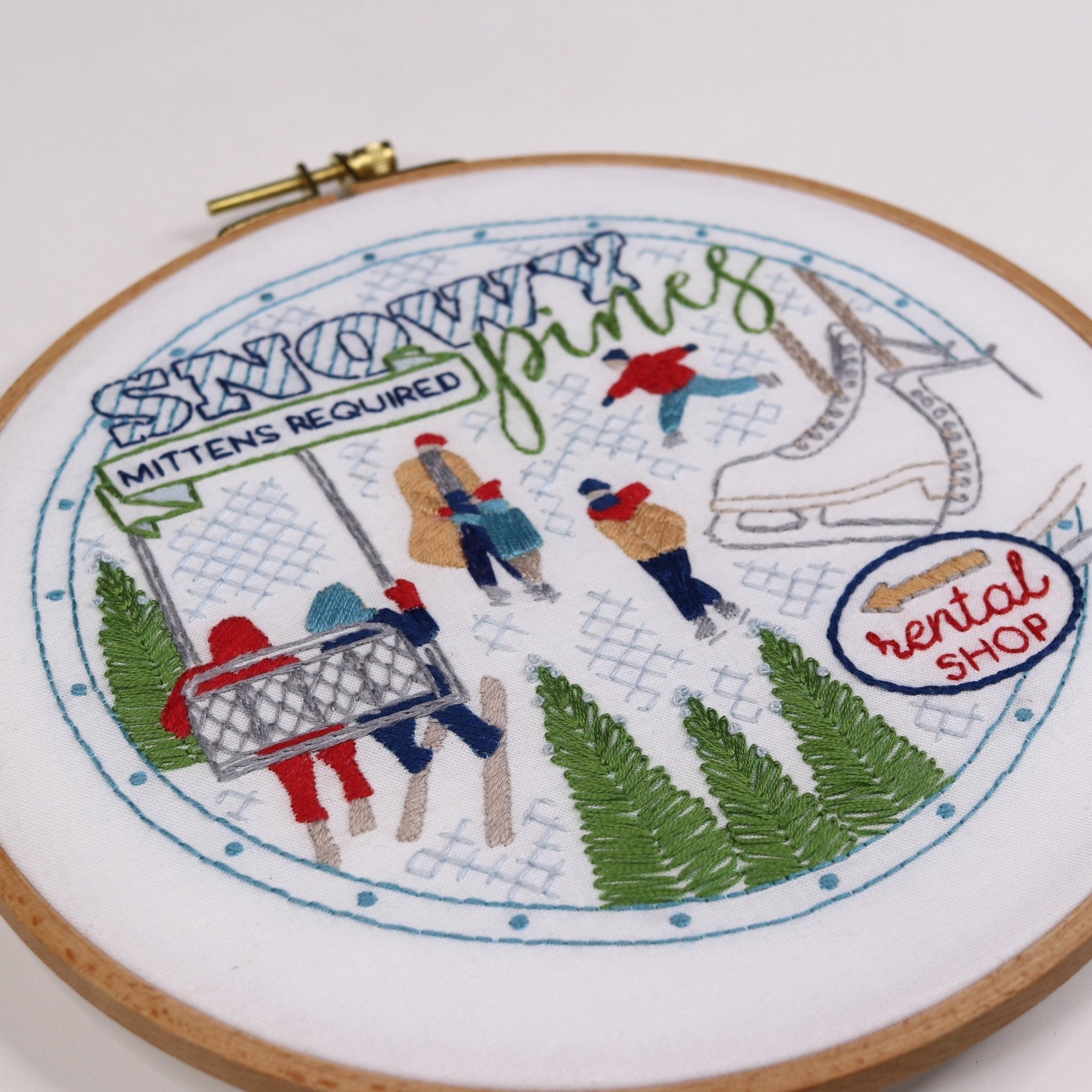 Snowy Pines Printed Fabric Pattern - Stitched Stories