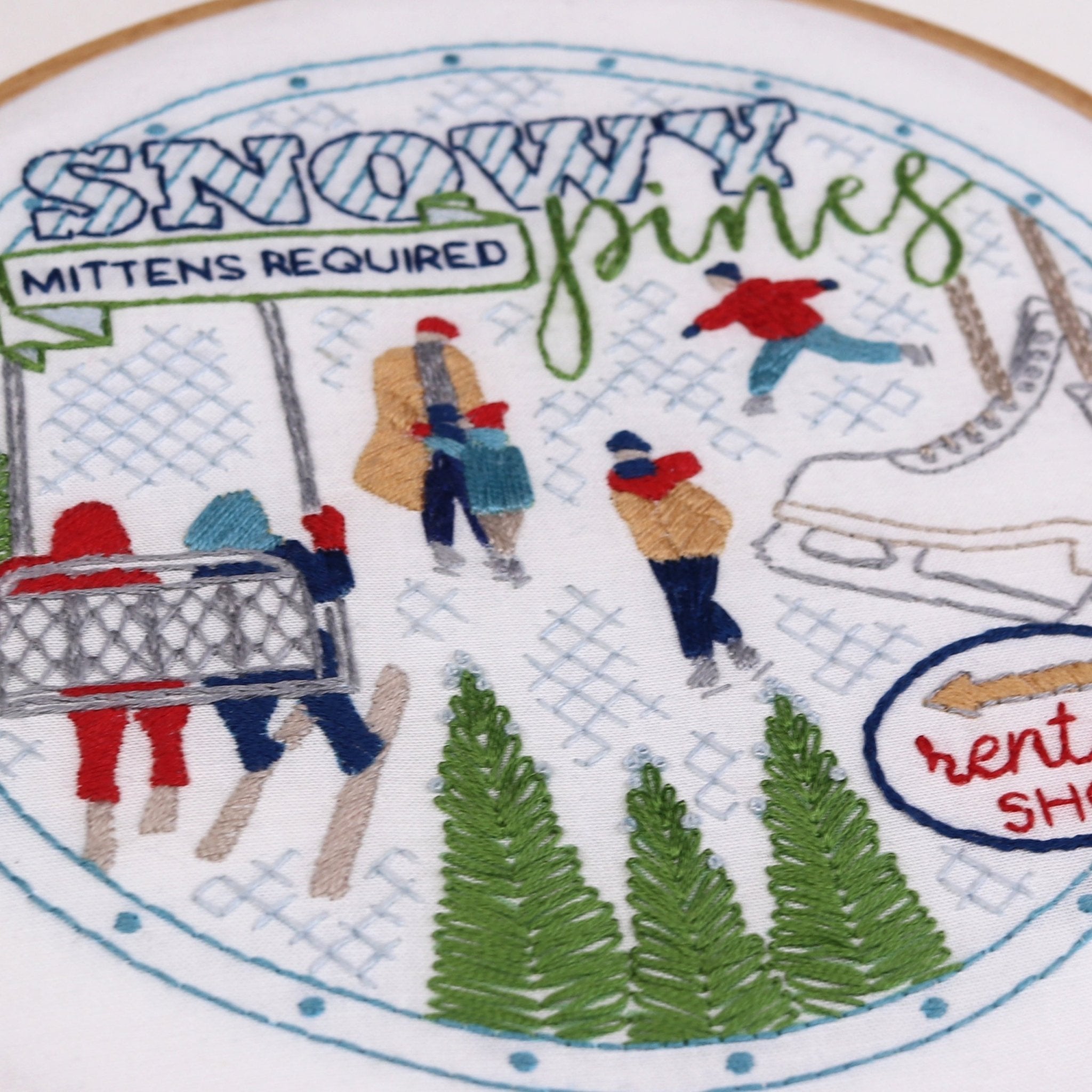 Snowy Pines Printed Fabric Pattern - Stitched Stories