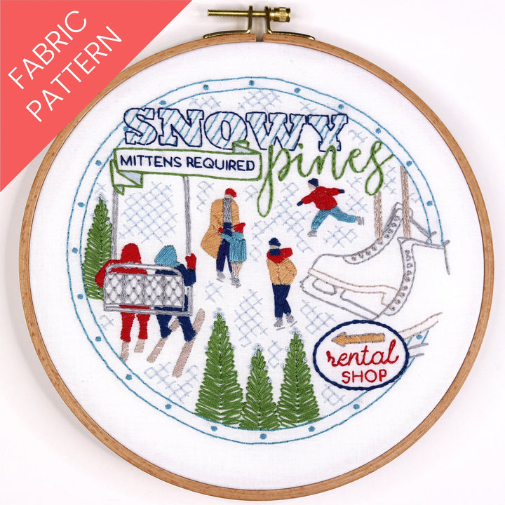 Snowy Pines Printed Fabric Pattern - Stitched Stories