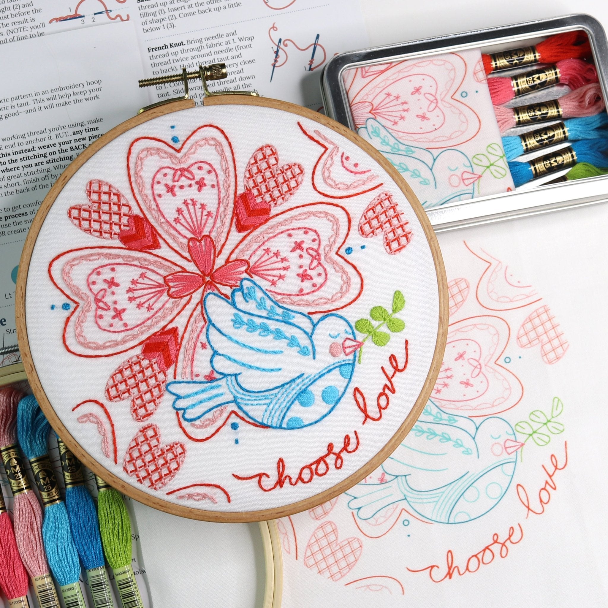 Spring Mandalas Embroidery Kit Bundle of 3 - Stitched Stories