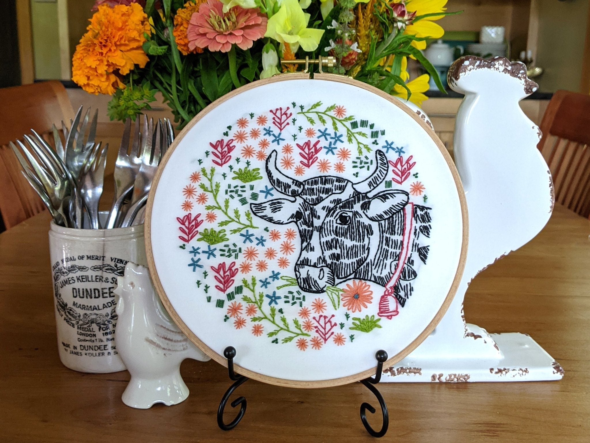 Stand for Finished Hoop Art Display - Stitched Stories