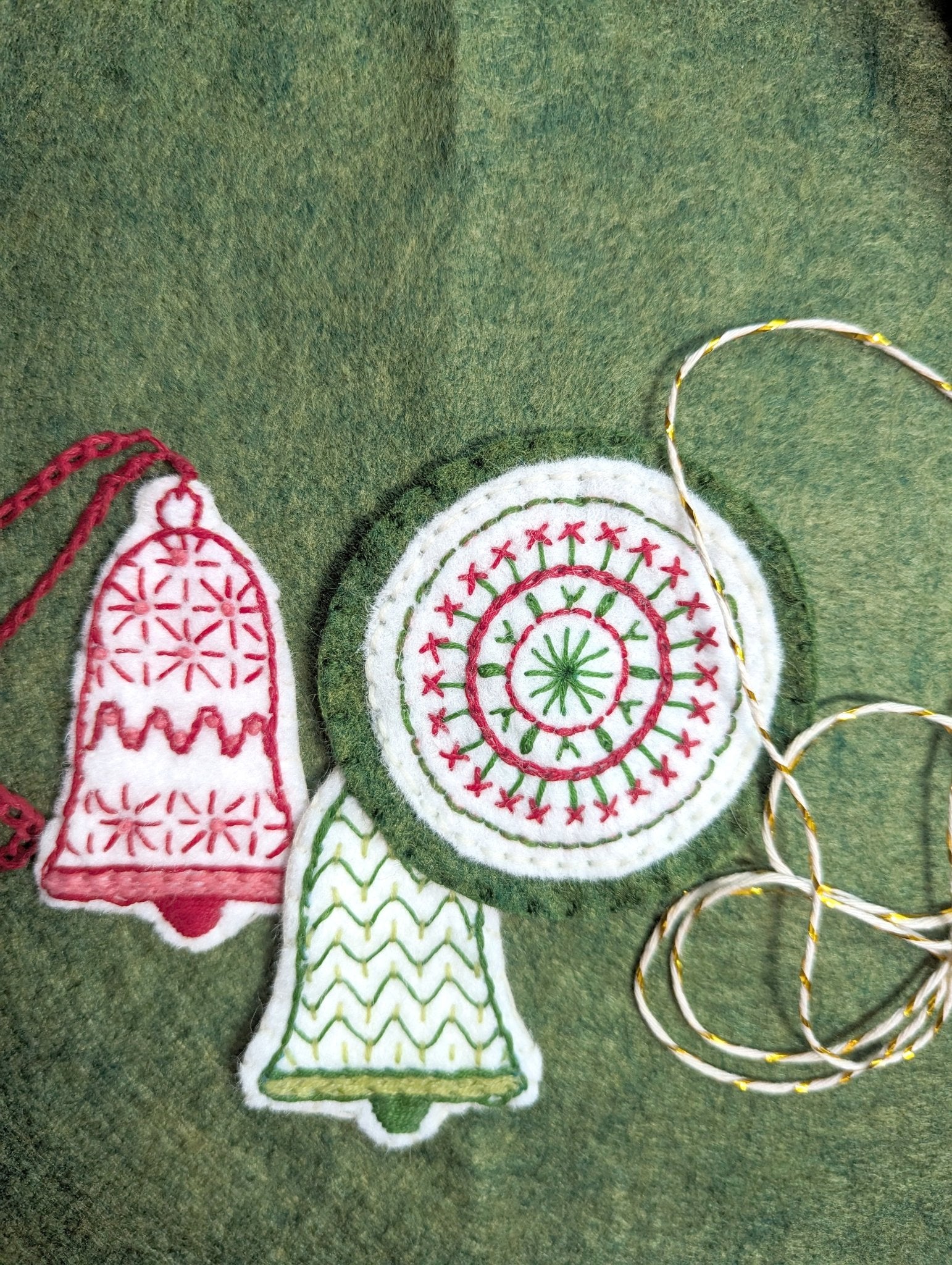 Stick & Stitch Motifs: Bells & Balls Holiday Ornaments - Stitched Stories