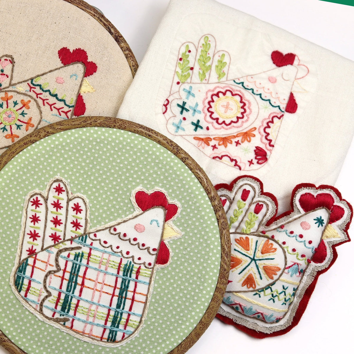 Stiches Rinder Stick and Stitch Embroidery Pattern Chickens Spring FolkArt, Sulky ...