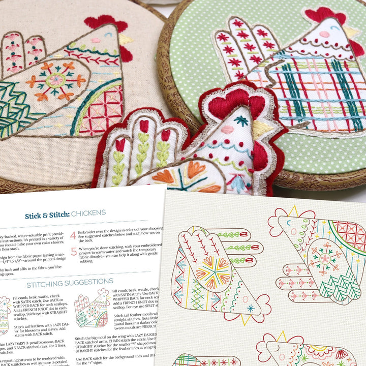 Stick & Stitch Motifs: Chickens - Stitched Stories