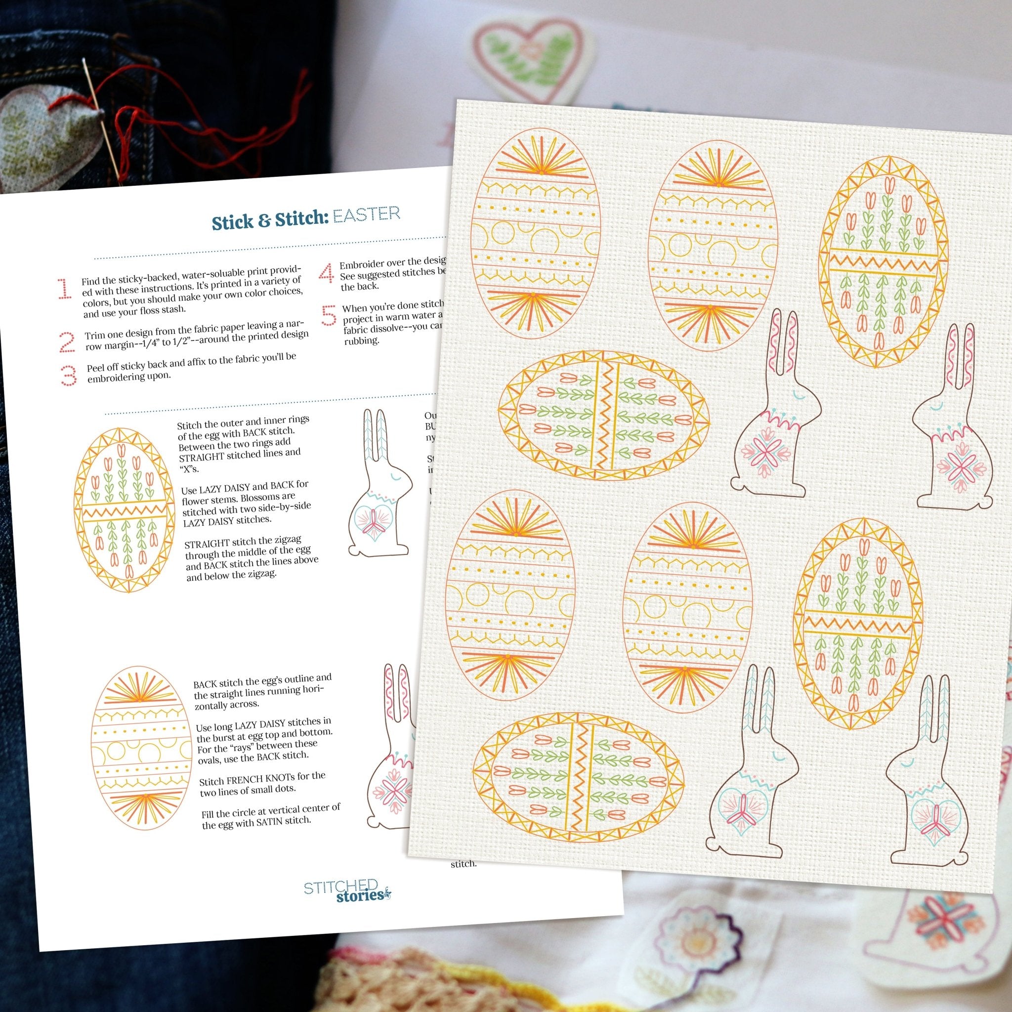 Stick & Stitch Motifs: Easter - Stitched Stories