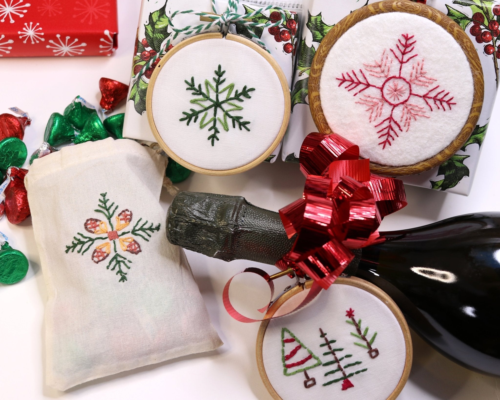 Stick & Stitch Motifs: Flakes and Firs - Stitched Stories