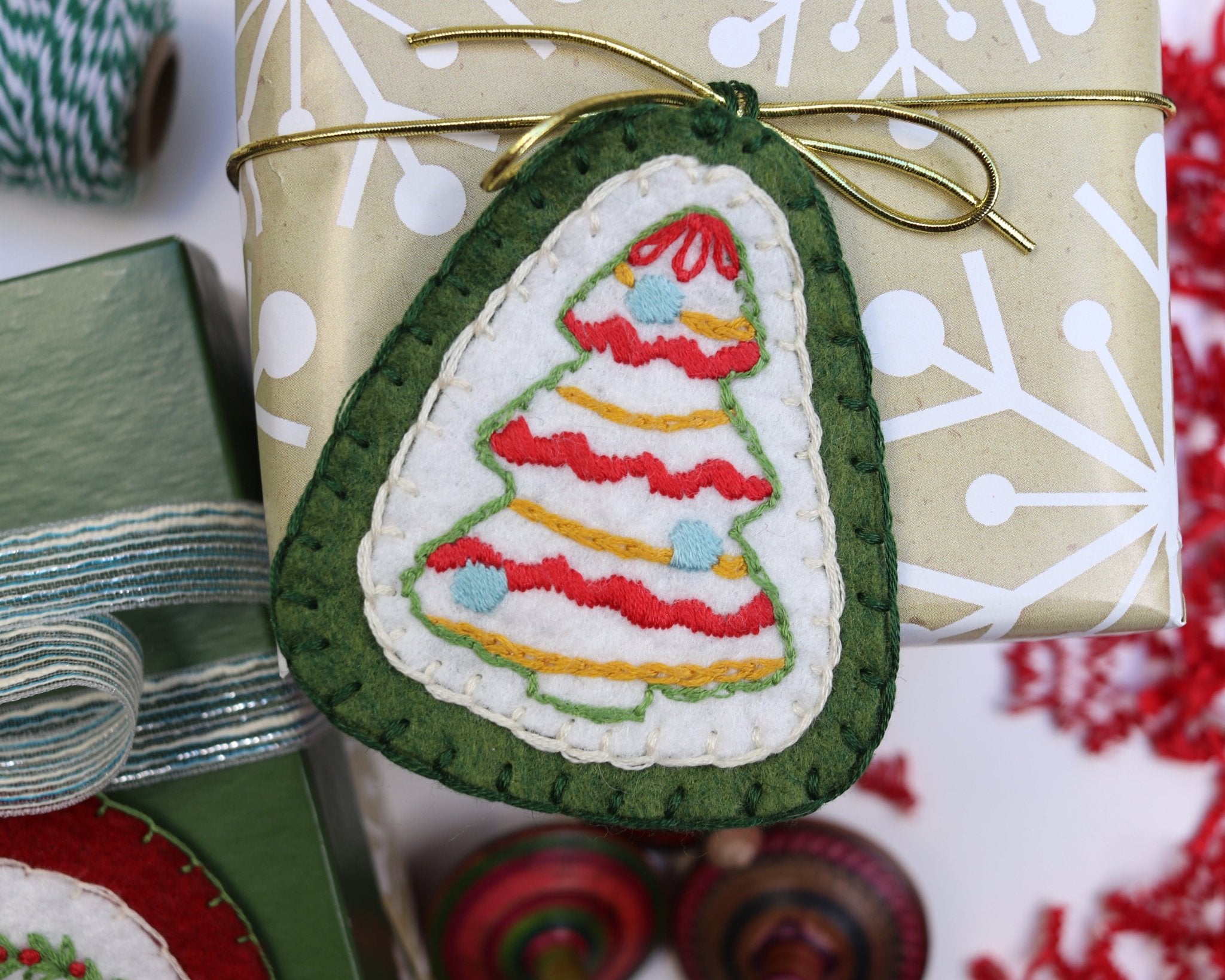 Stick & Stitch Motifs: Joy Holiday Ornaments - Stitched Stories
