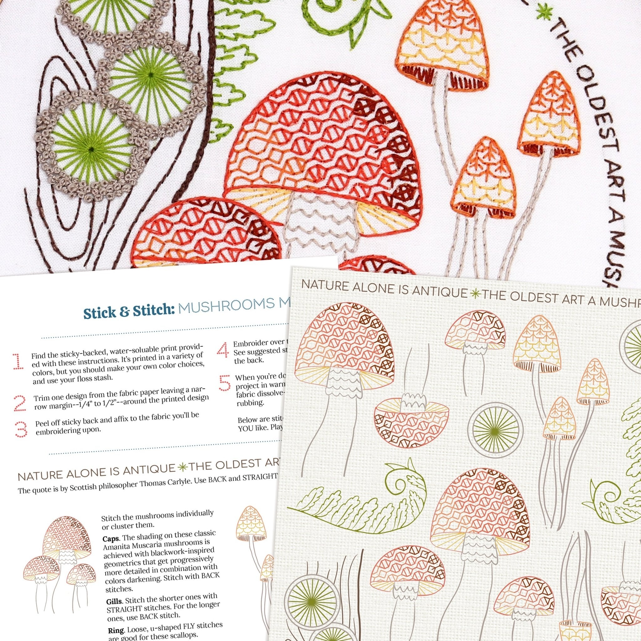 Stick & Stitch Motifs: Mushrooms - Stitched Stories