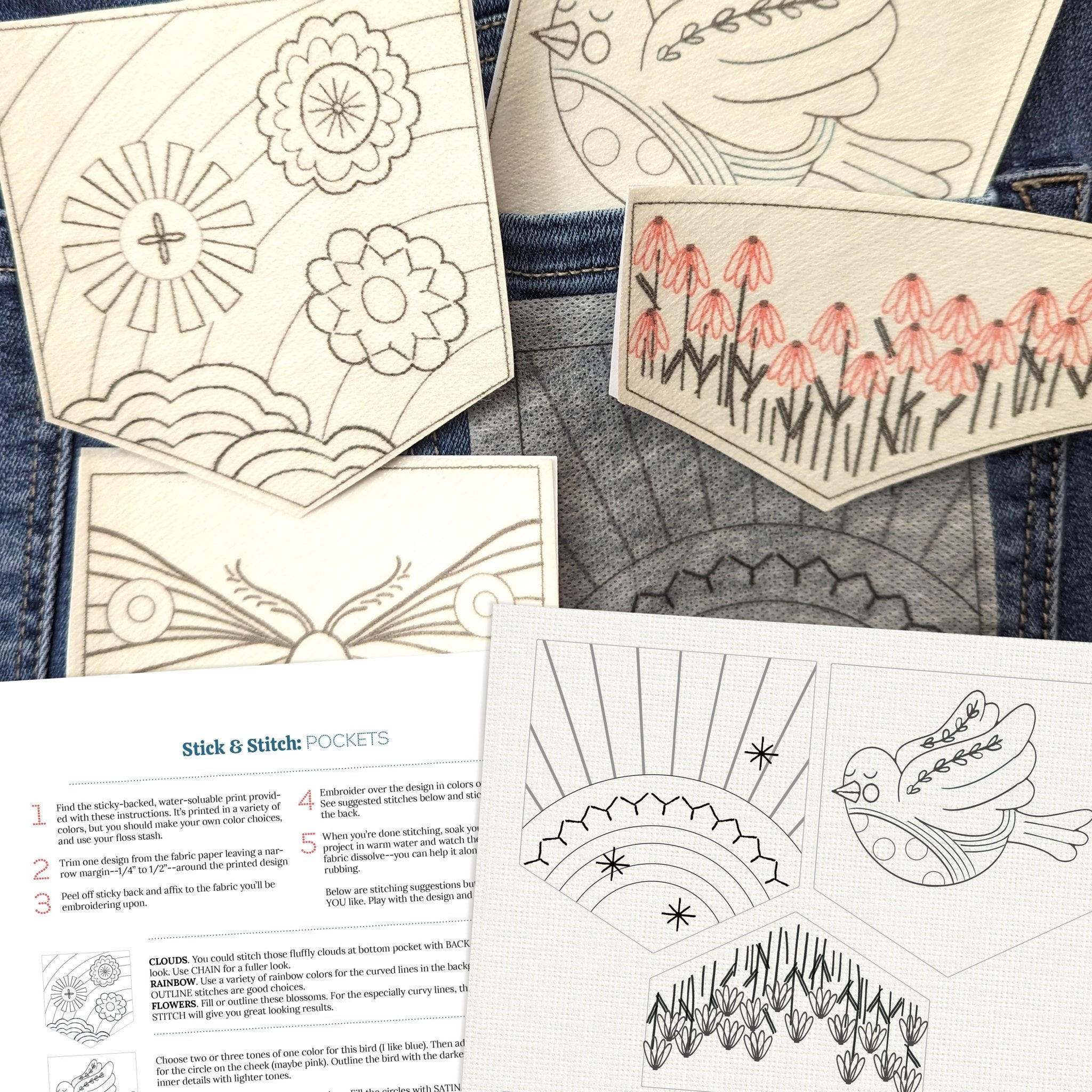 Stick & Stitch Motifs: Pockets - Stitched Stories