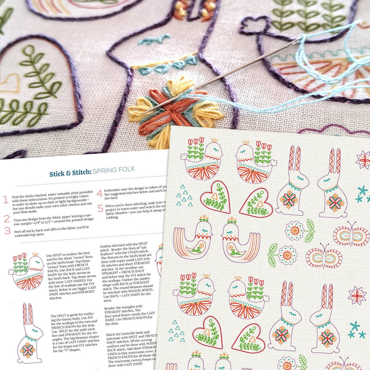 Stick & Stitch Motifs: Spring Folk - Stitched Stories