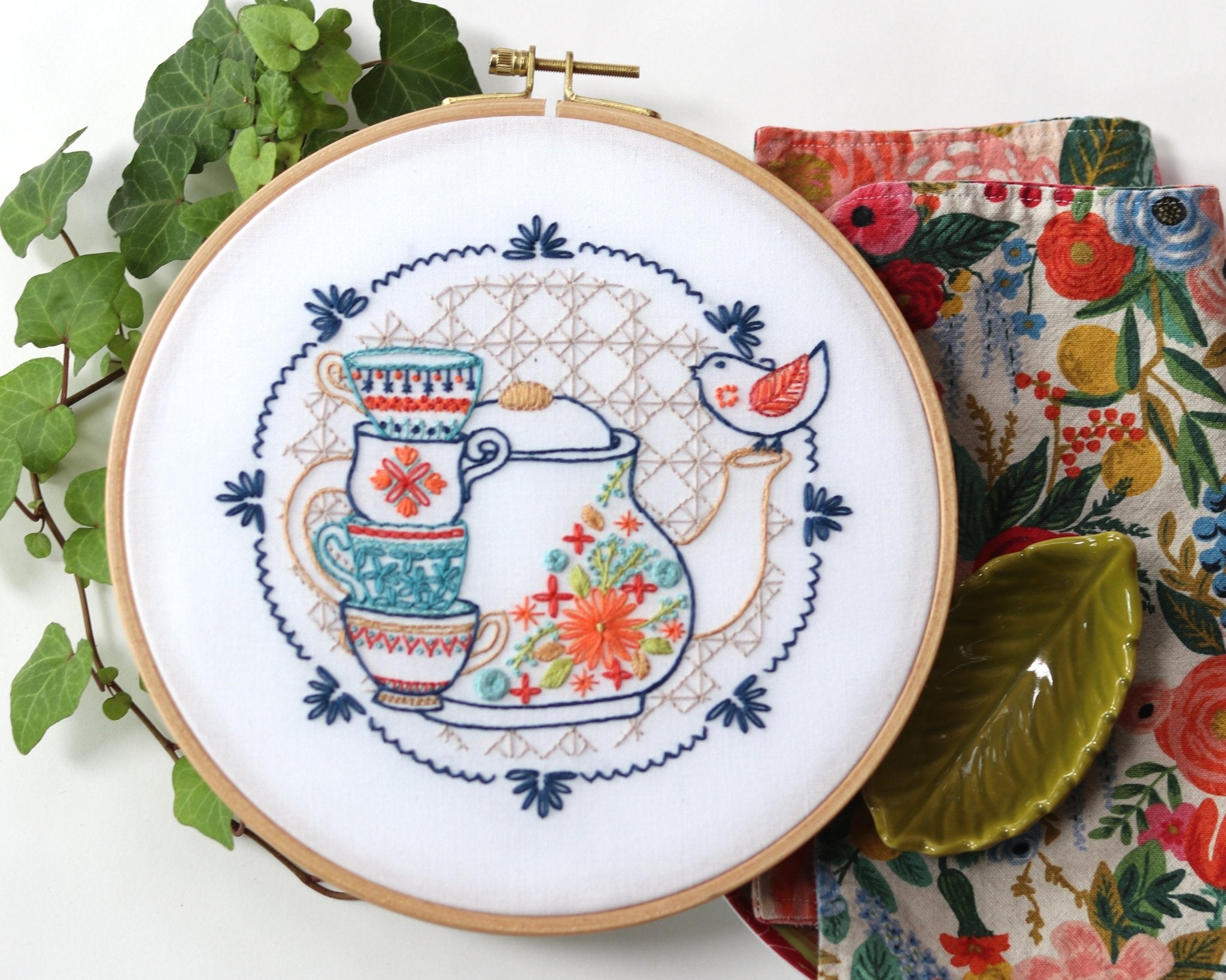 Tea Party Printed Fabric Pattern - Stitched Stories