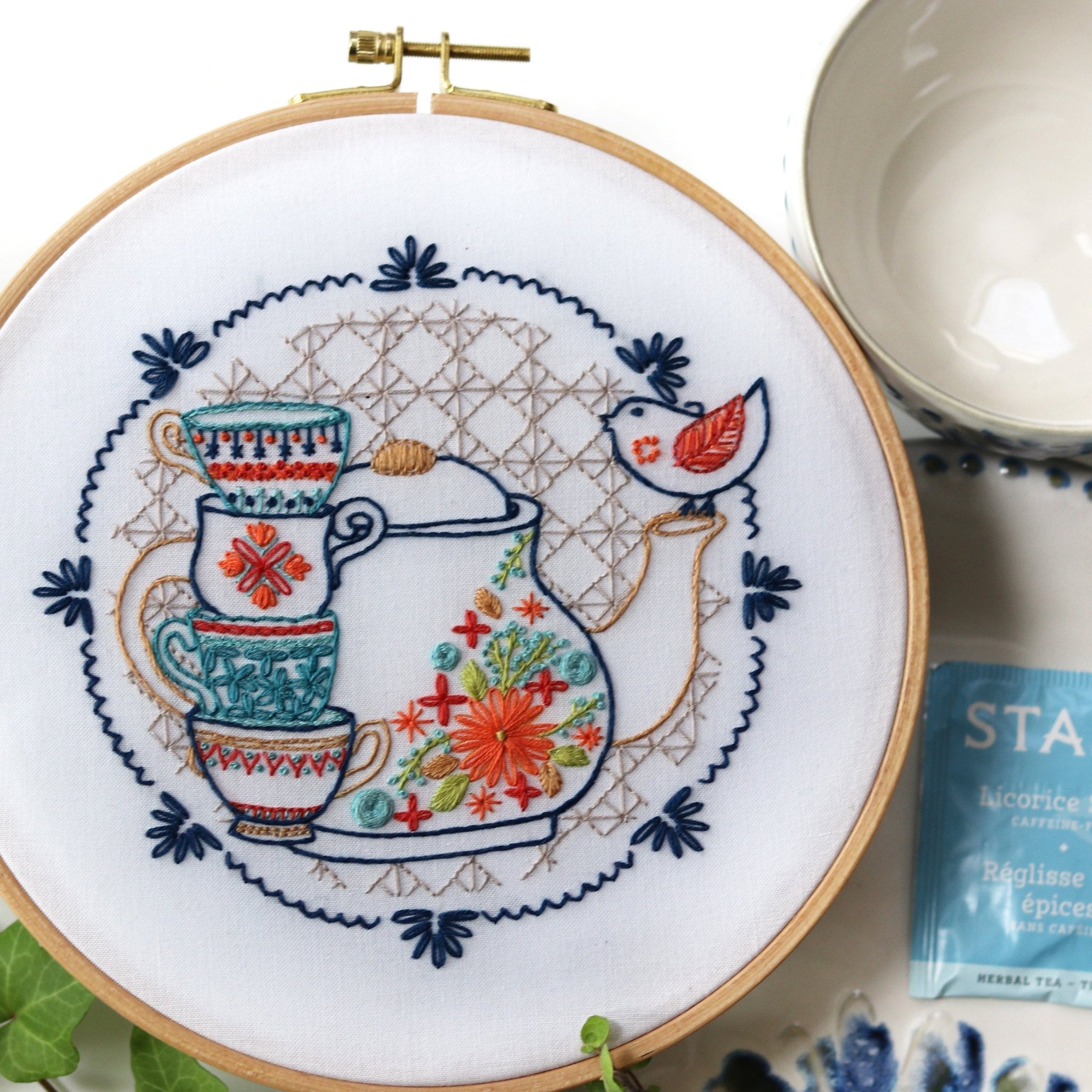 Tea Party Printed Fabric Pattern - Stitched Stories