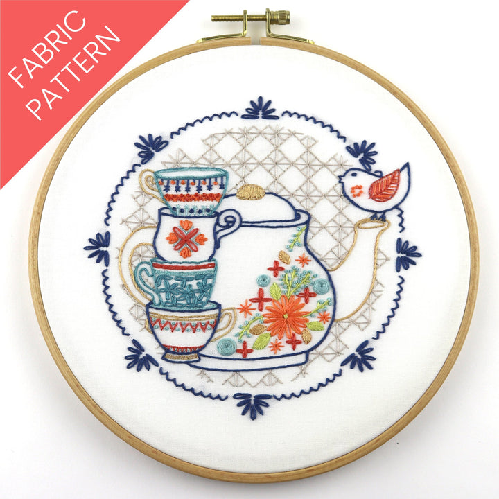 Tea Party Printed Fabric Pattern - Stitched Stories