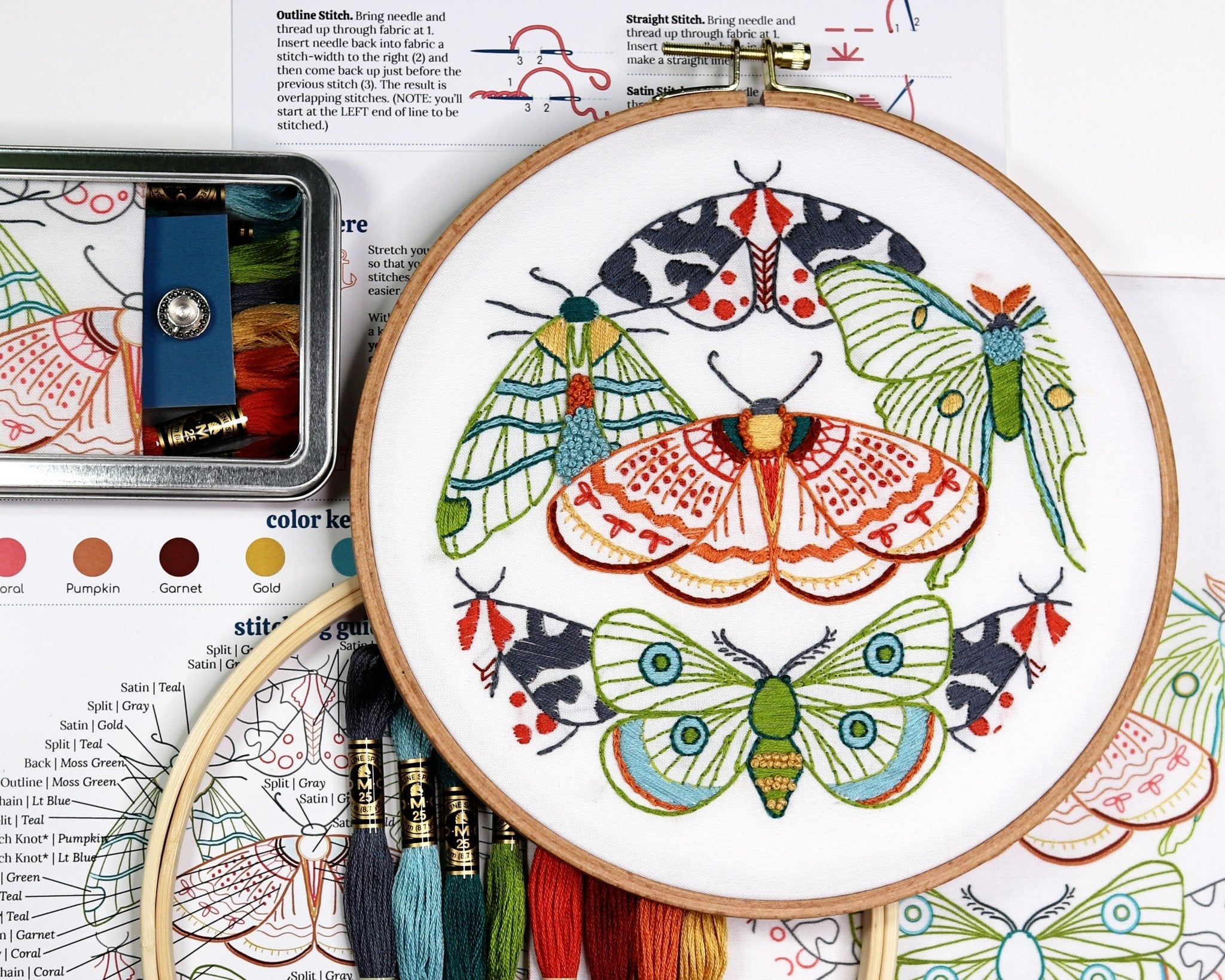 The Naturalist Embroidery Kit Bundle of 3 - Stitched Stories