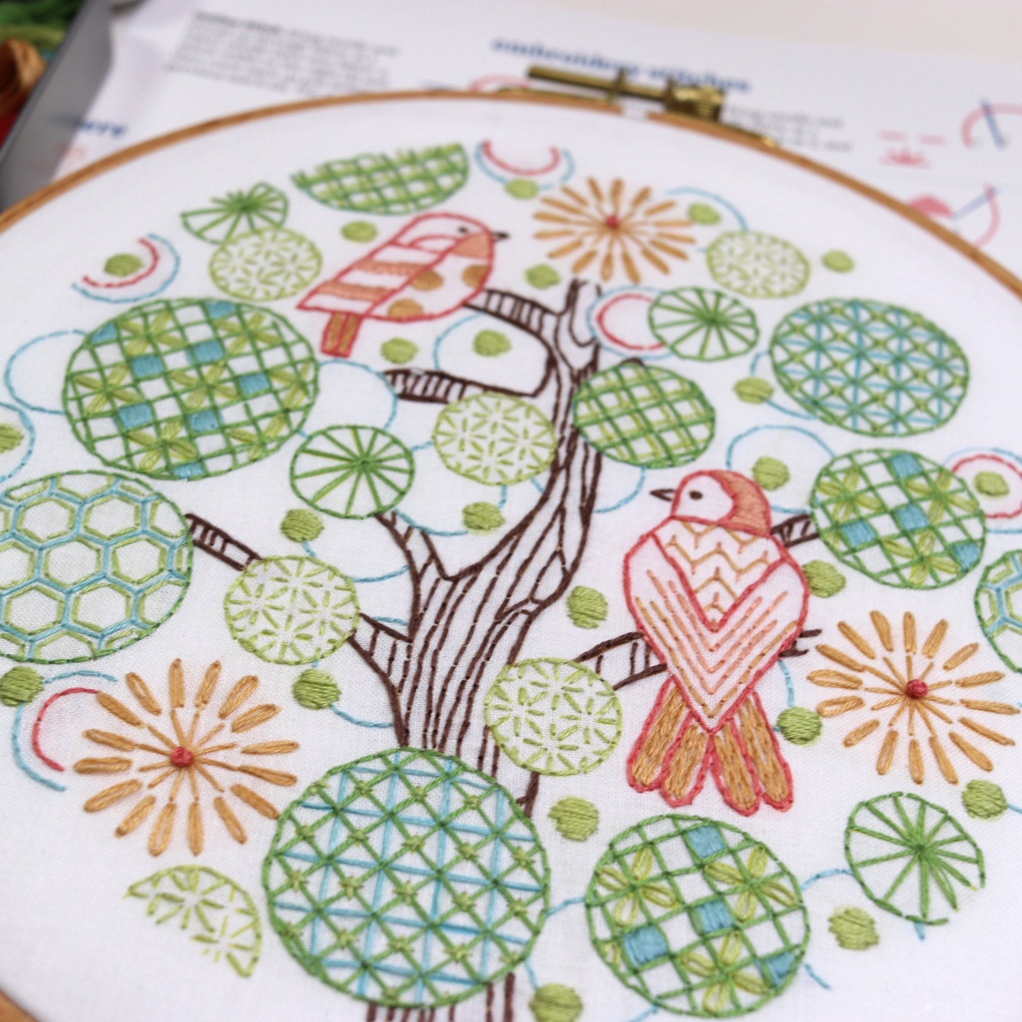 Tree of Life Printed Fabric Pattern - Stitched Stories